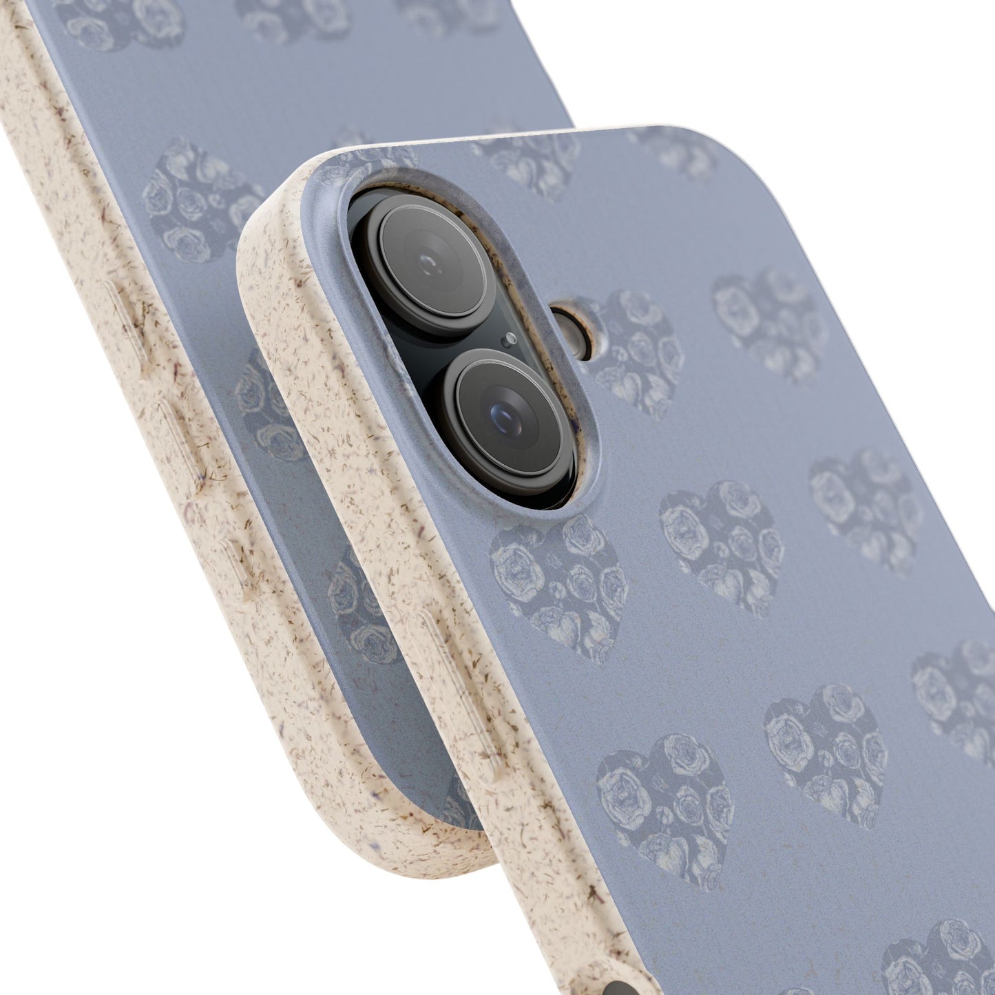 Purple hearts eco biodegradable phone case