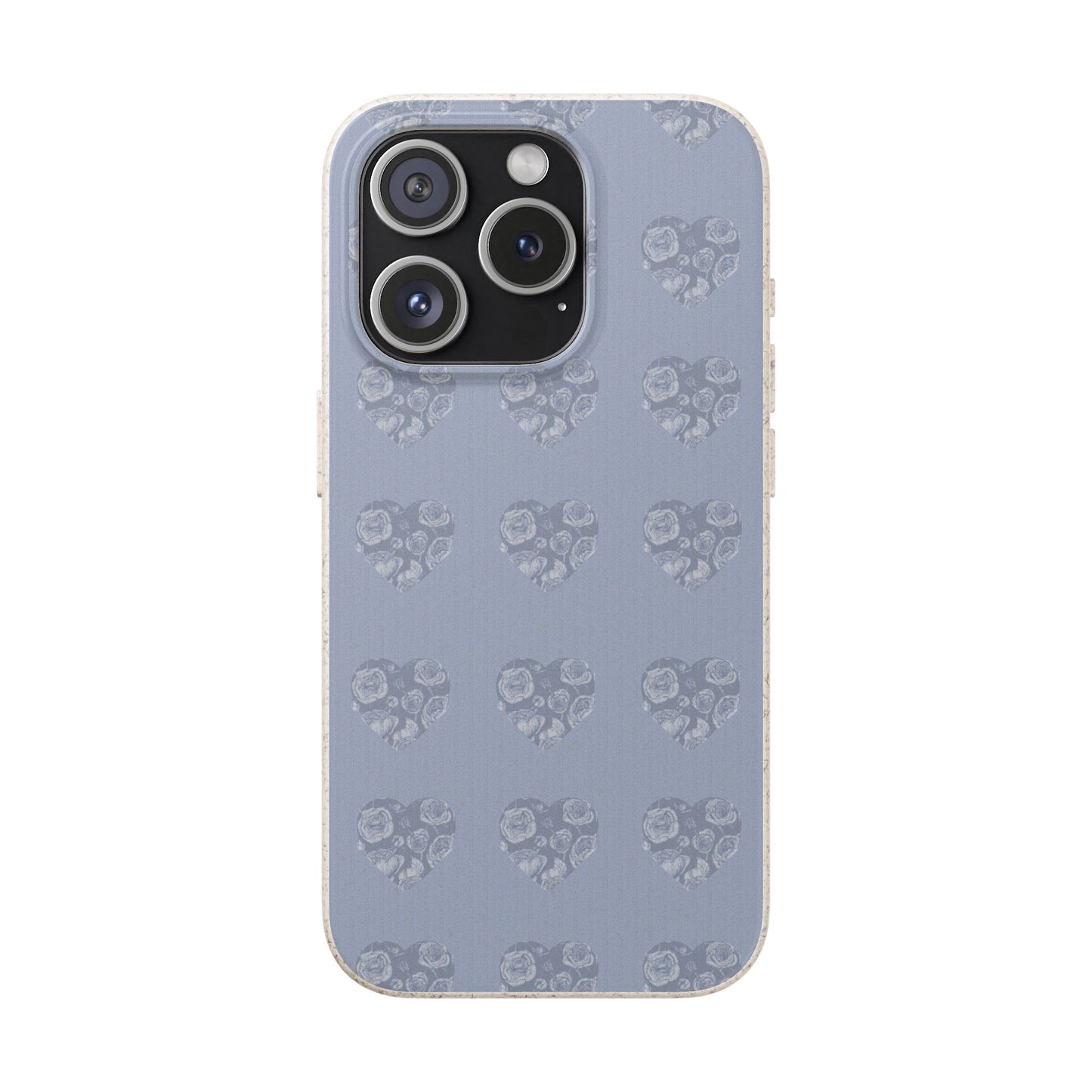 Purple hearts eco biodegradable phone case