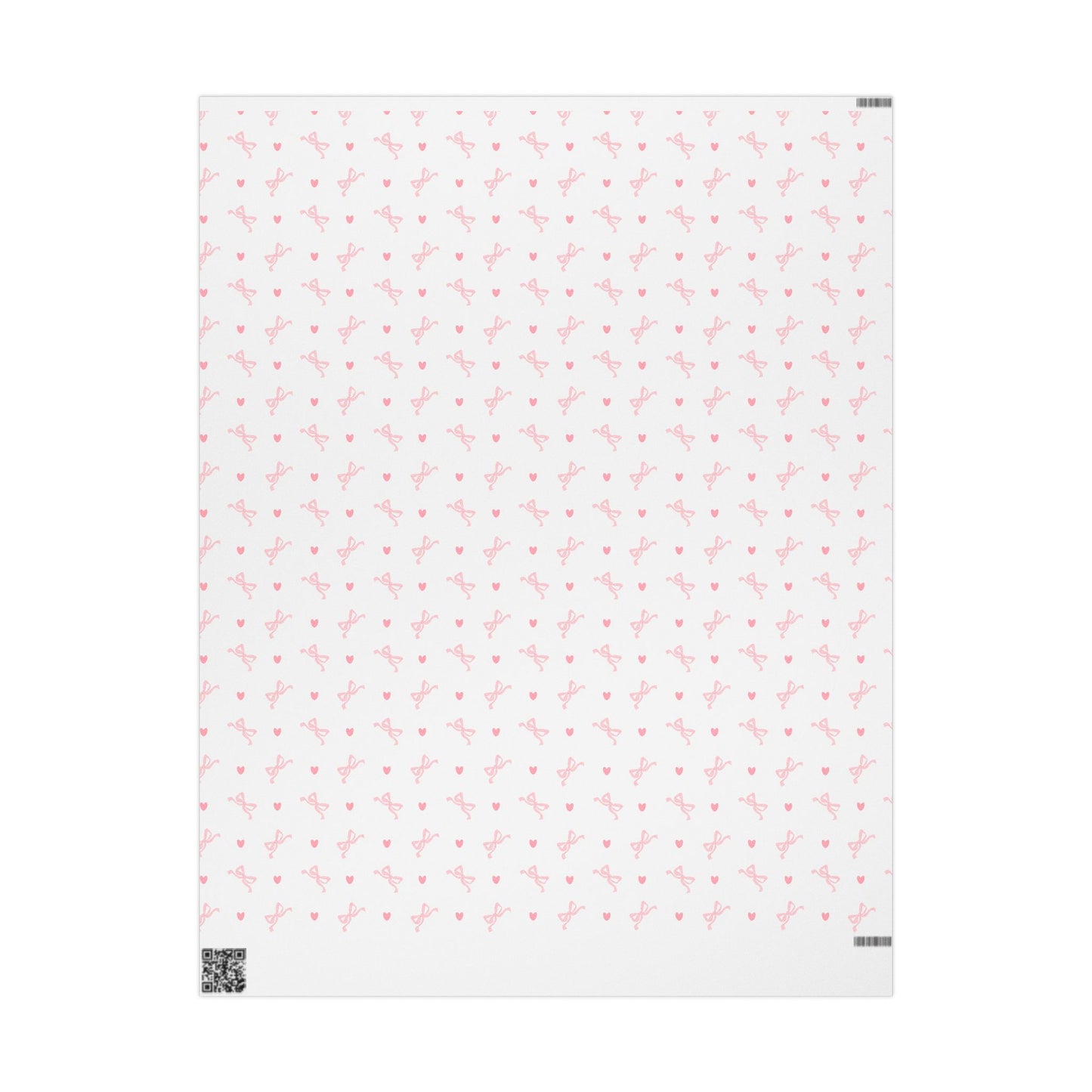 Papier cadeau Coquette, emballage cadeau noeuds et coeurs, papier cadeau rose pour baby shower, féminin, mignon, joli, noeuds et coeur rose pastel