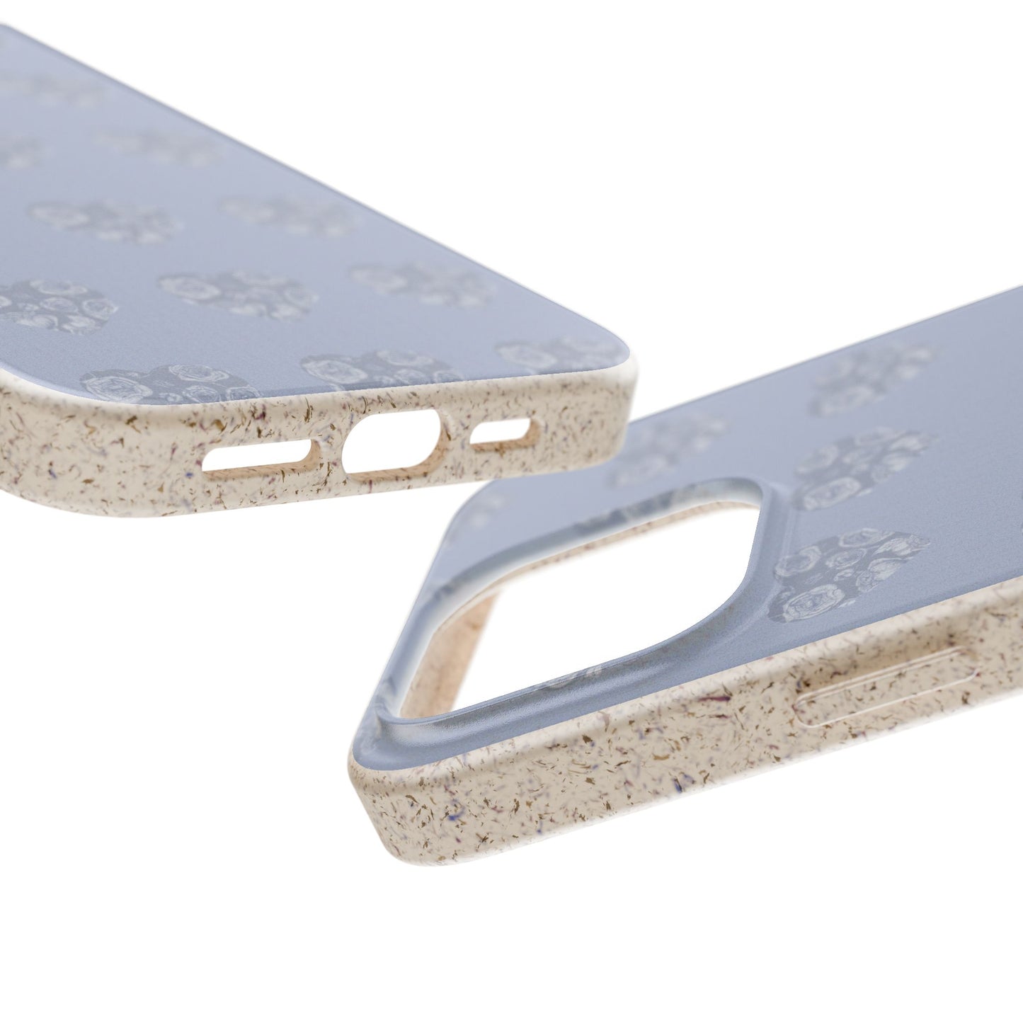 Purple hearts eco biodegradable phone case