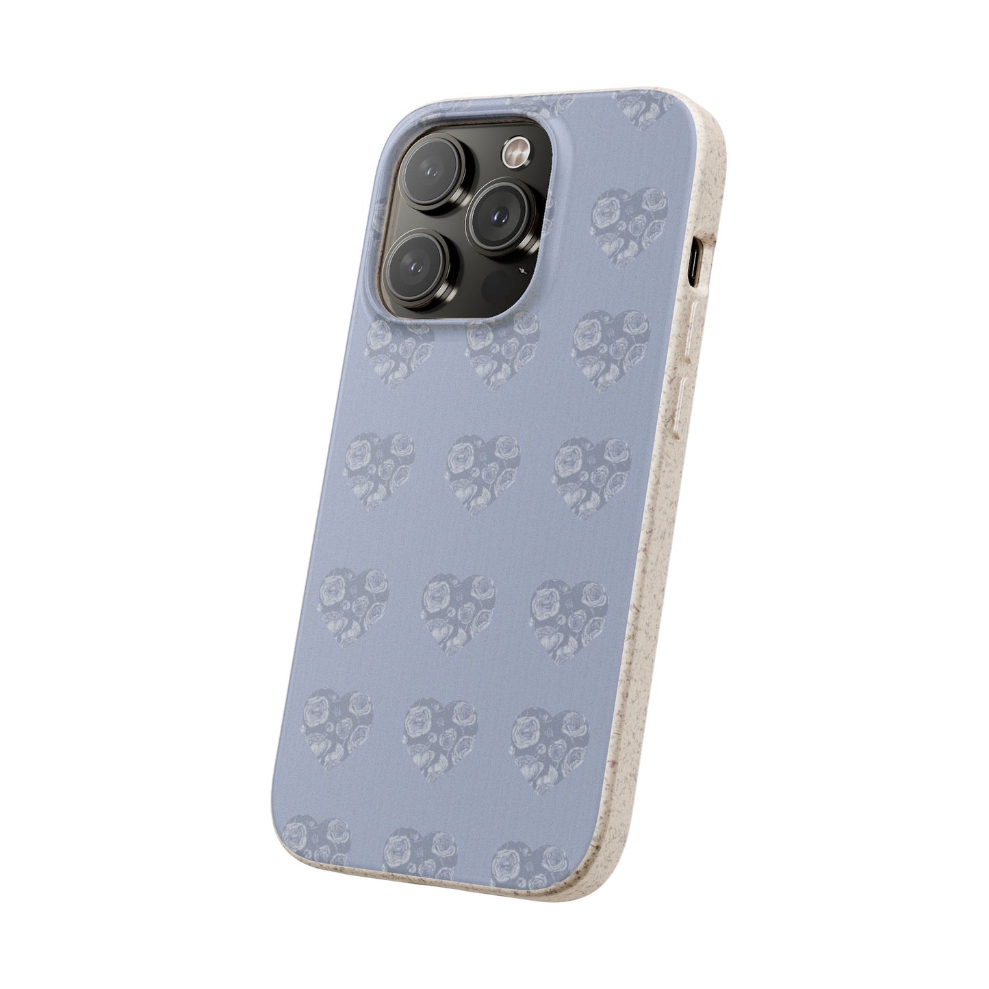 Purple hearts eco biodegradable phone case