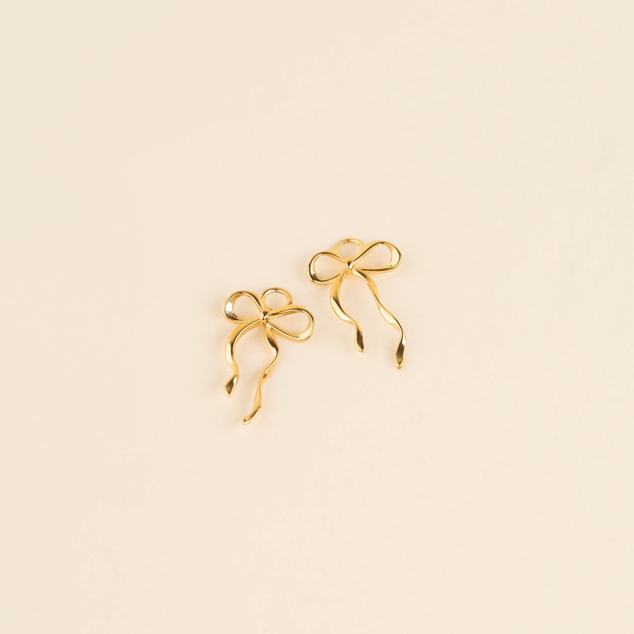Dainty Bow Huggie Hoop Charms