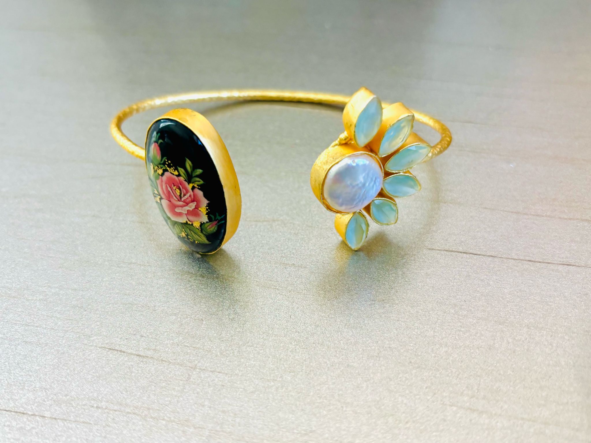 Natural Baroque Pearl Adjustable Cuff