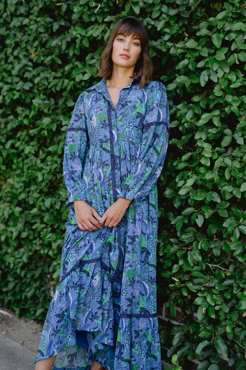 Alexi Maxi Dress - Blue Turq