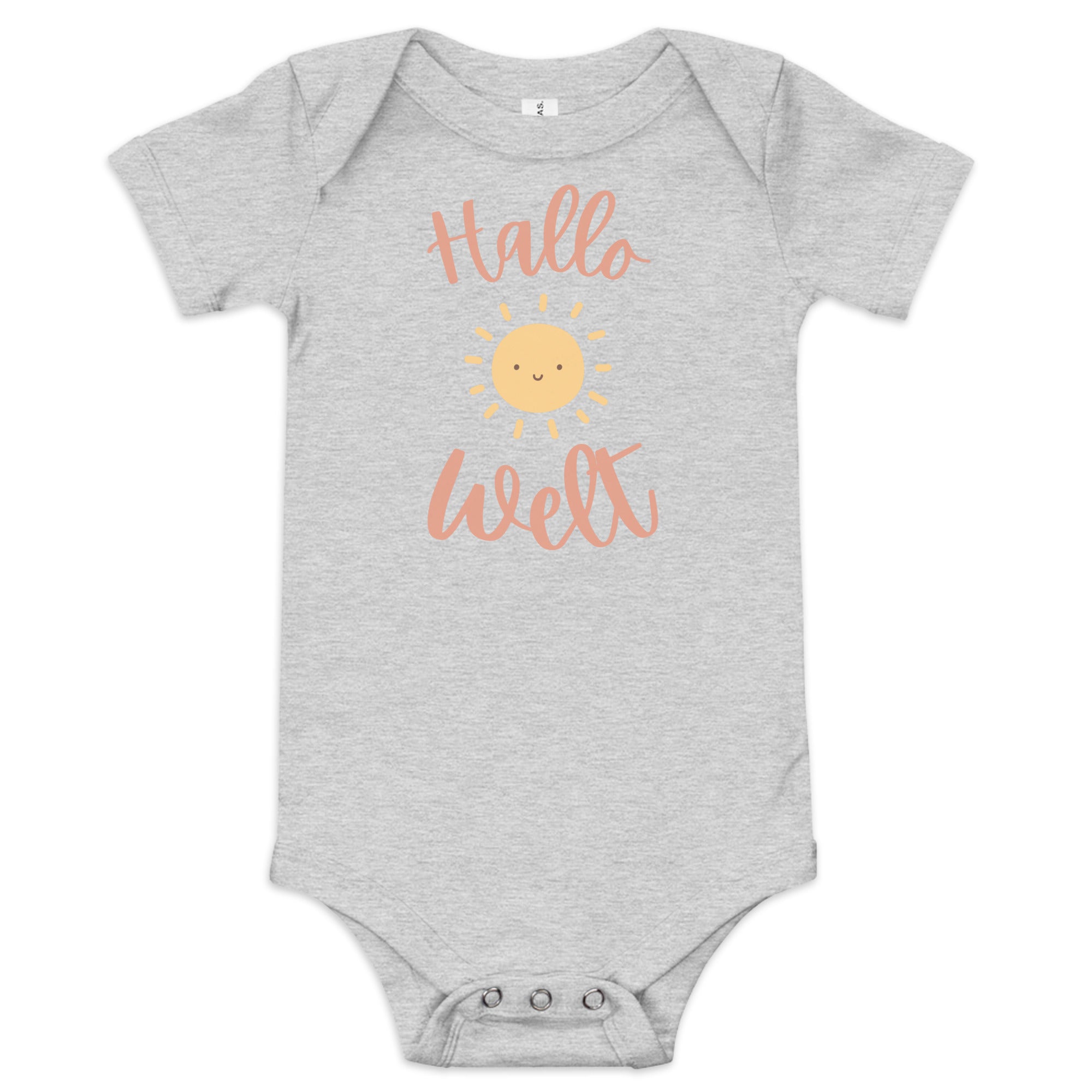 Hallo Welt Baby short sleeve one piece