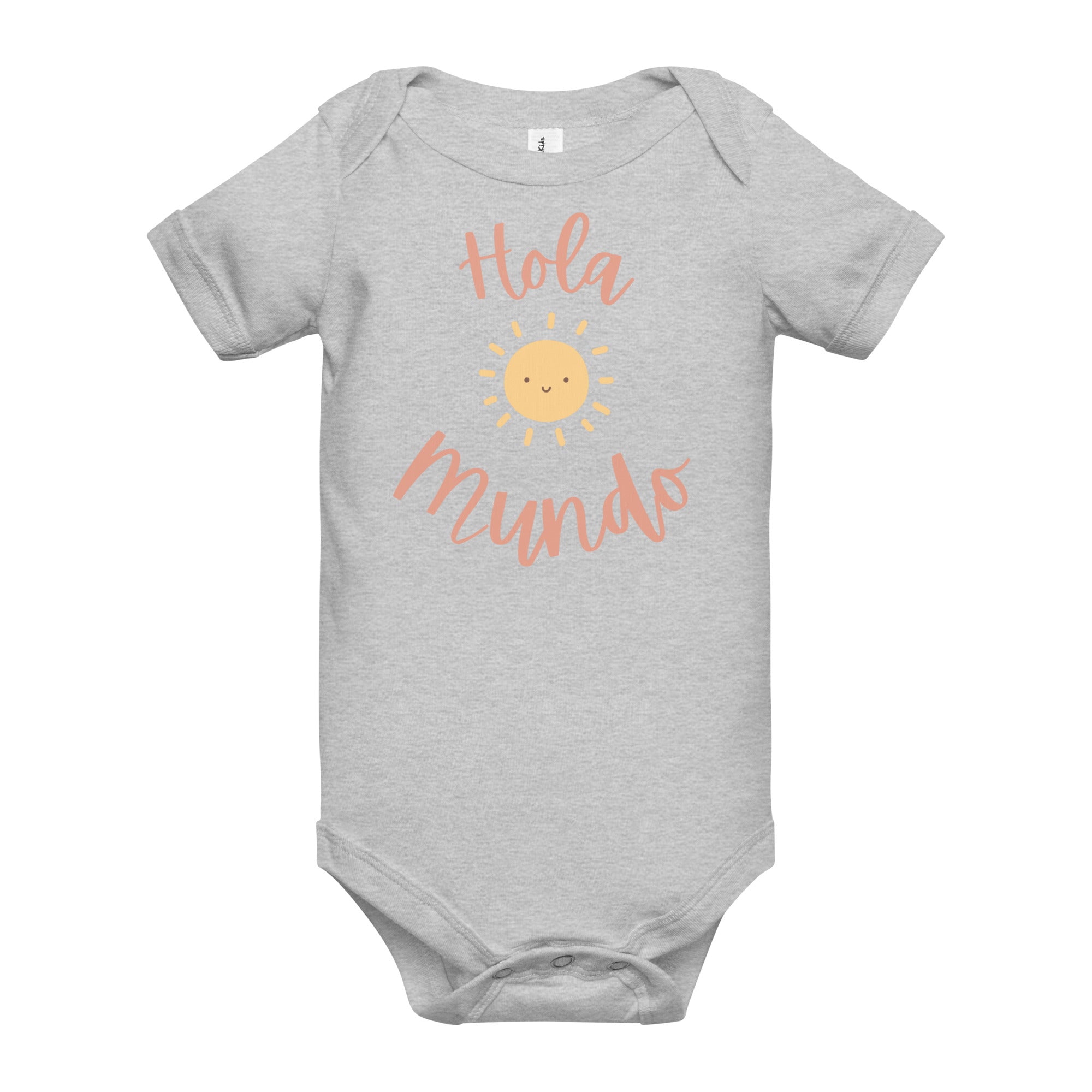 Hola mundo Baby short sleeve one piece