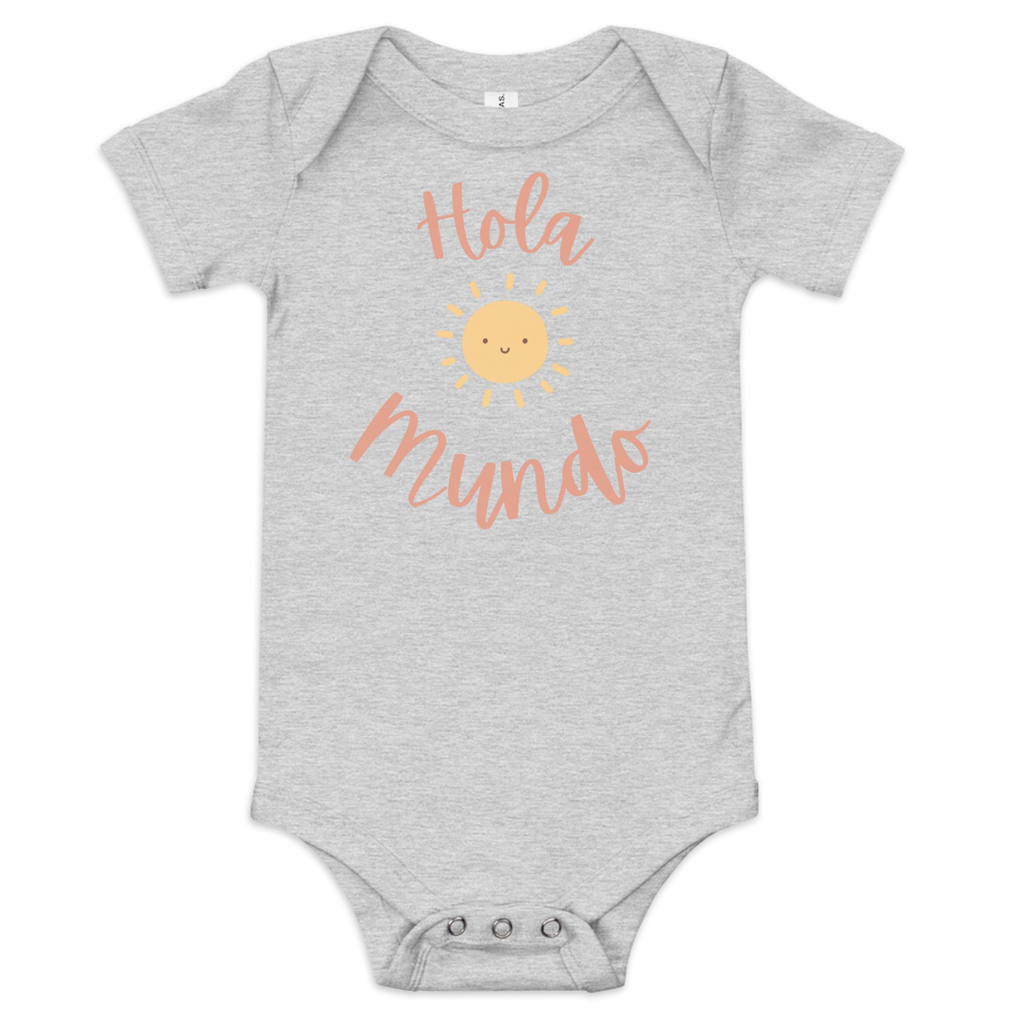 Hola mundo Baby short sleeve one piece