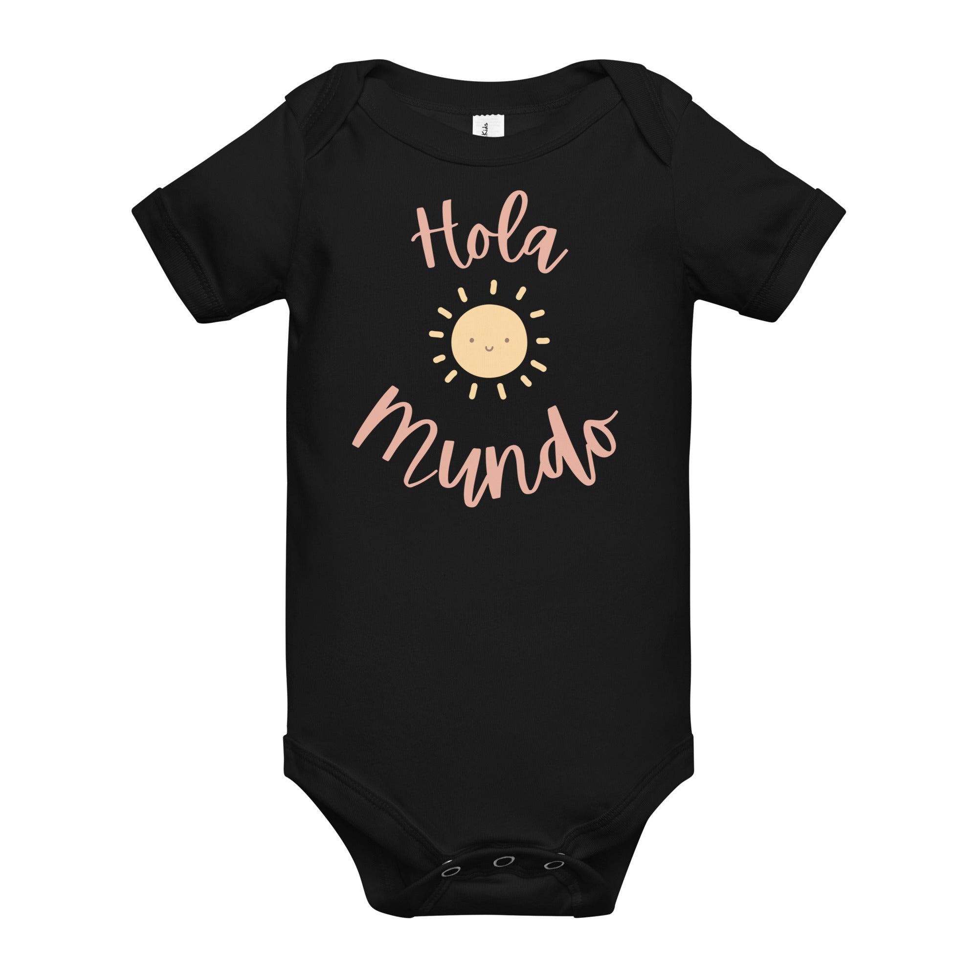 Hola mundo Baby short sleeve one piece