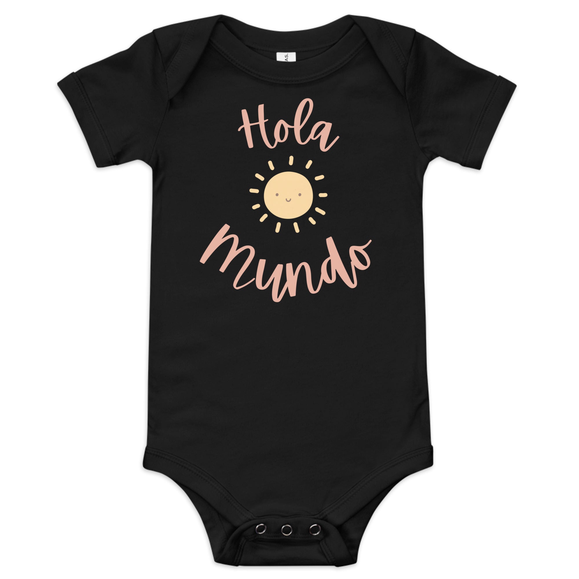 Hola mundo Baby short sleeve one piece