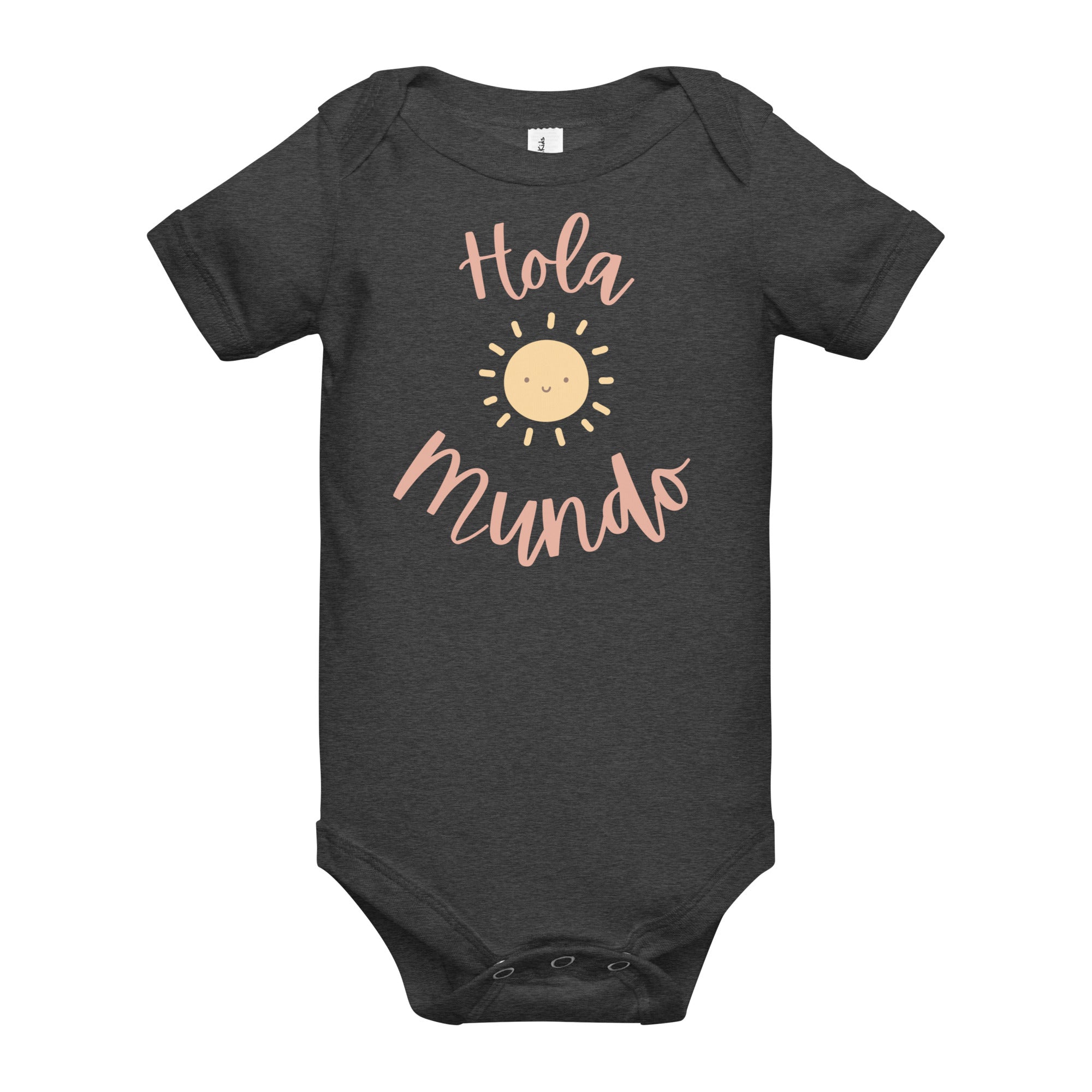 Hola mundo Baby short sleeve one piece