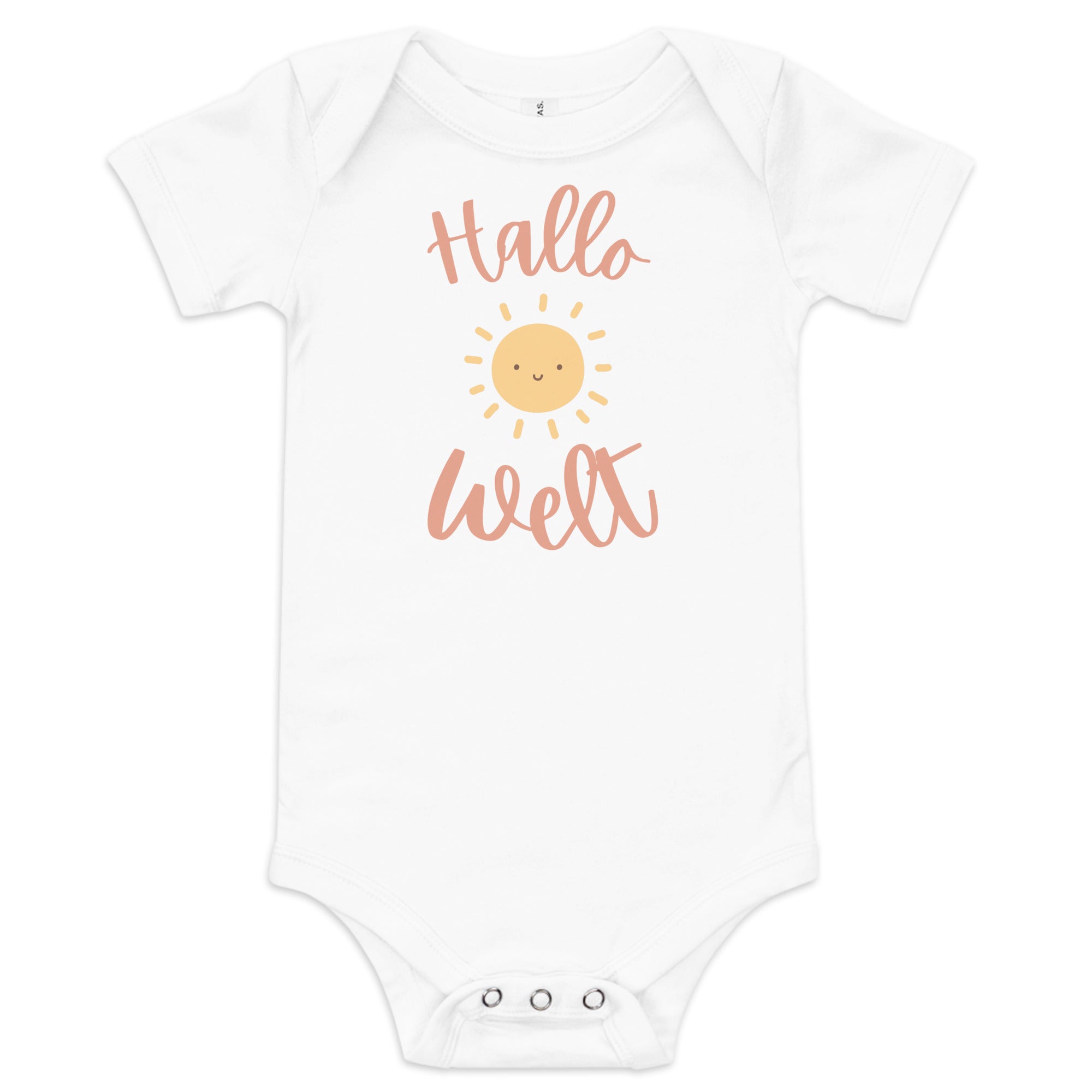 Hallo Welt Baby short sleeve one piece