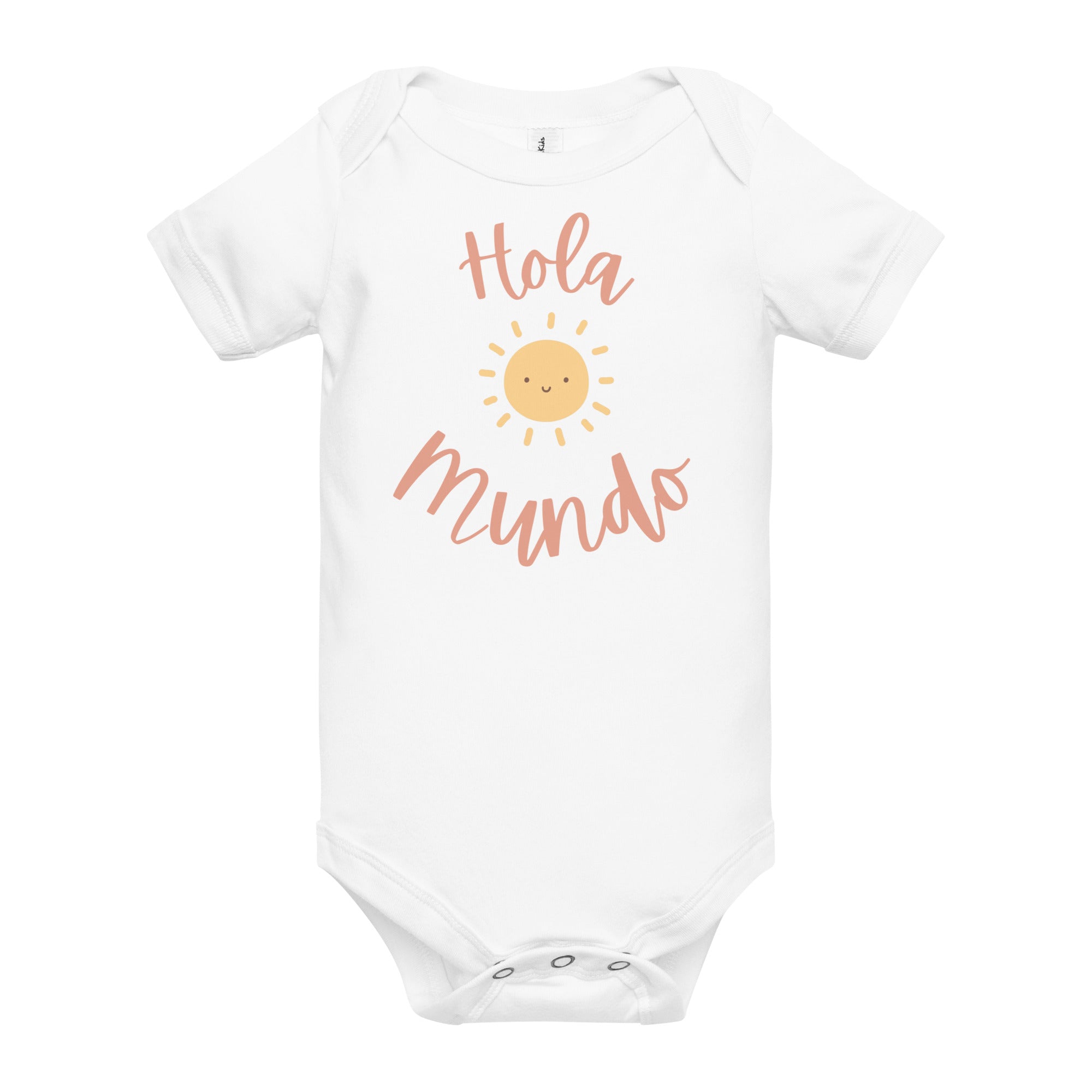 Hola mundo Baby short sleeve one piece