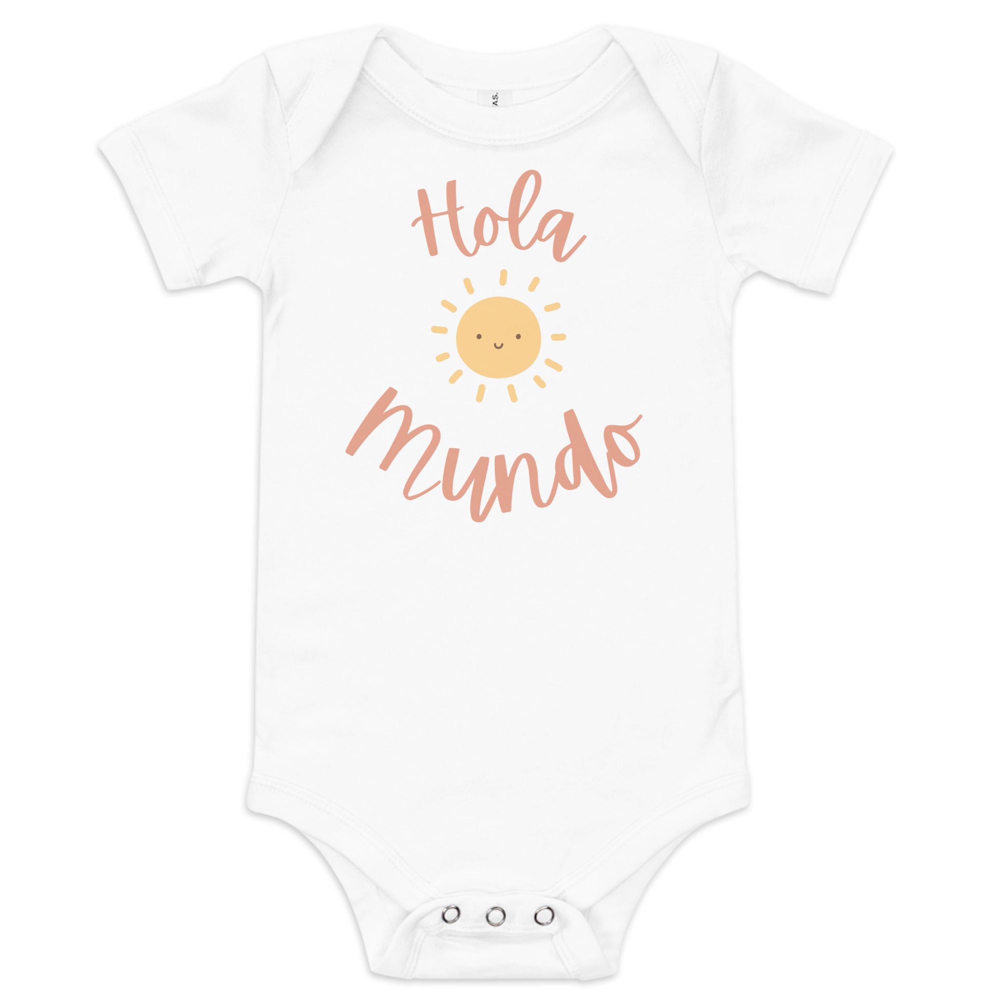 Hola mundo Baby short sleeve one piece