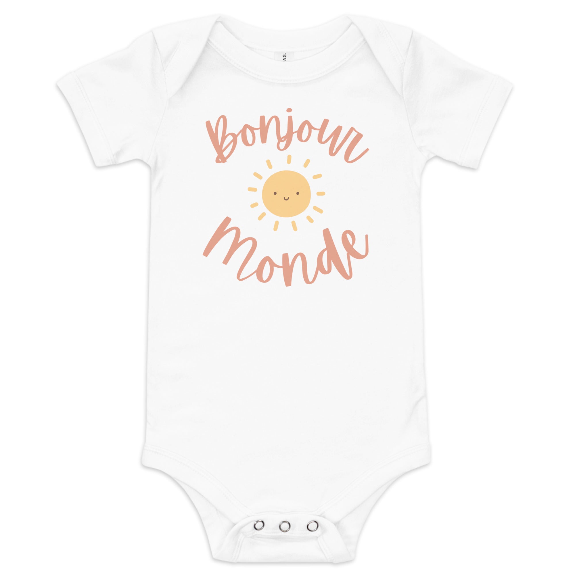 Bonjour Monde baby short sleeve one piece