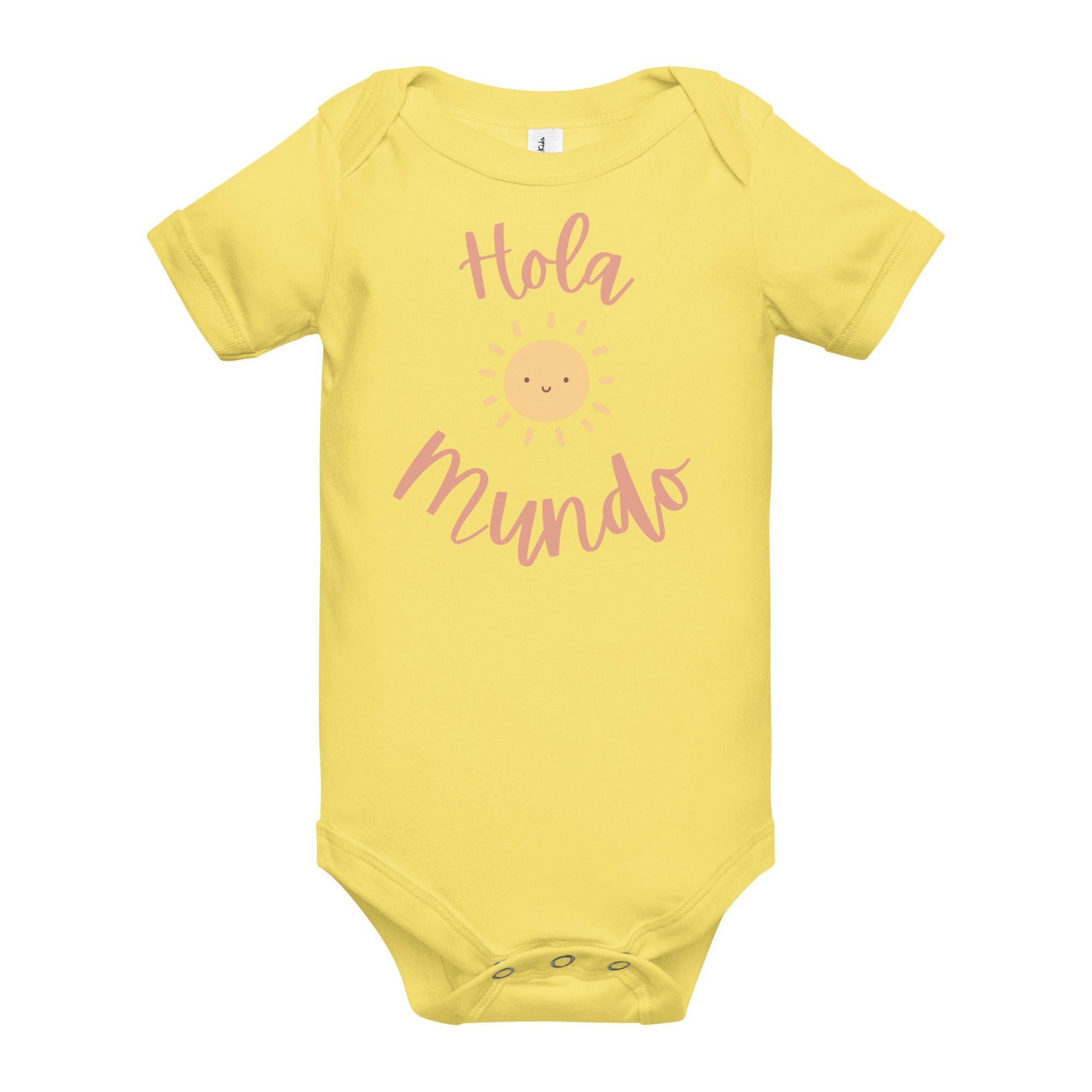 Hola mundo Baby short sleeve one piece