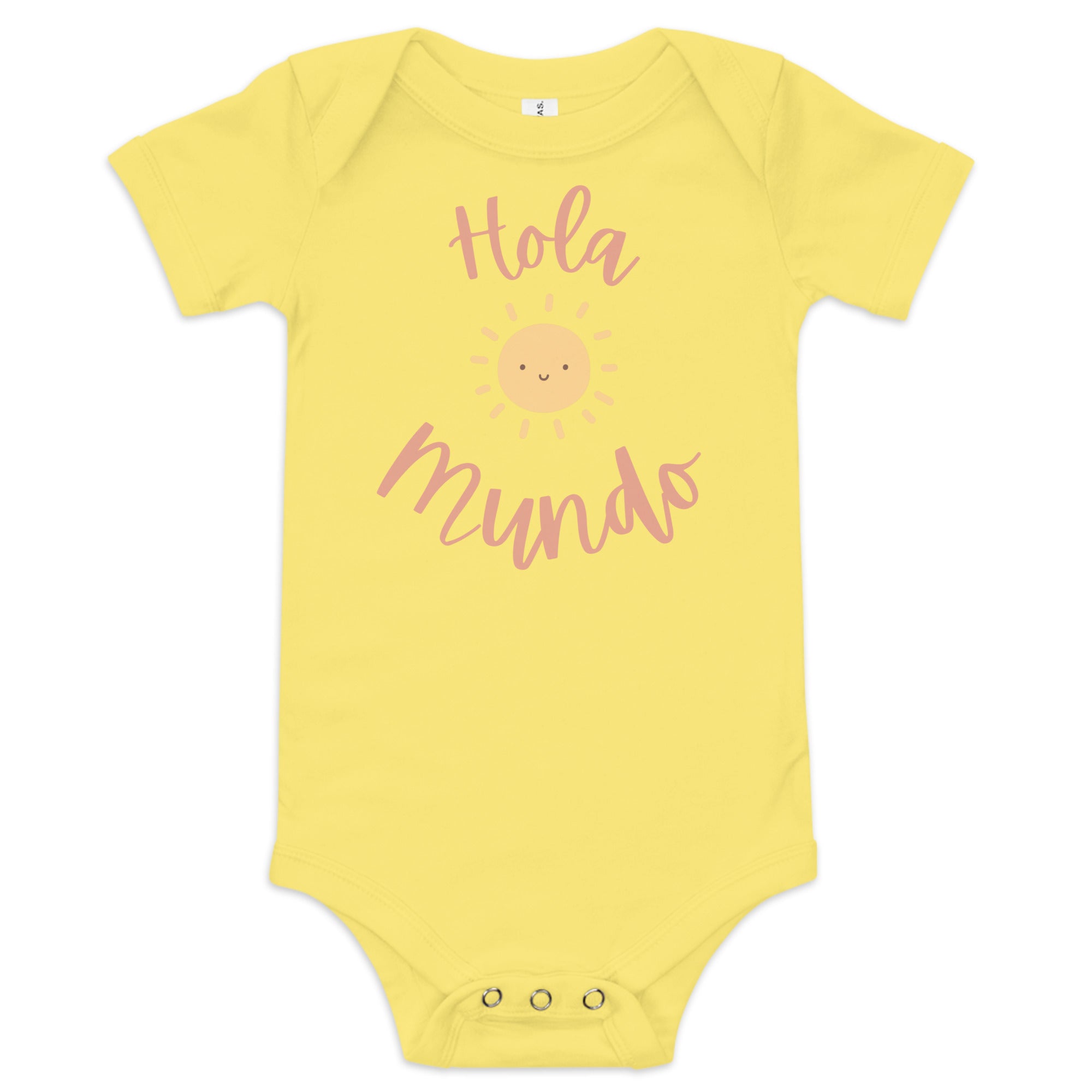Hola mundo Baby short sleeve one piece