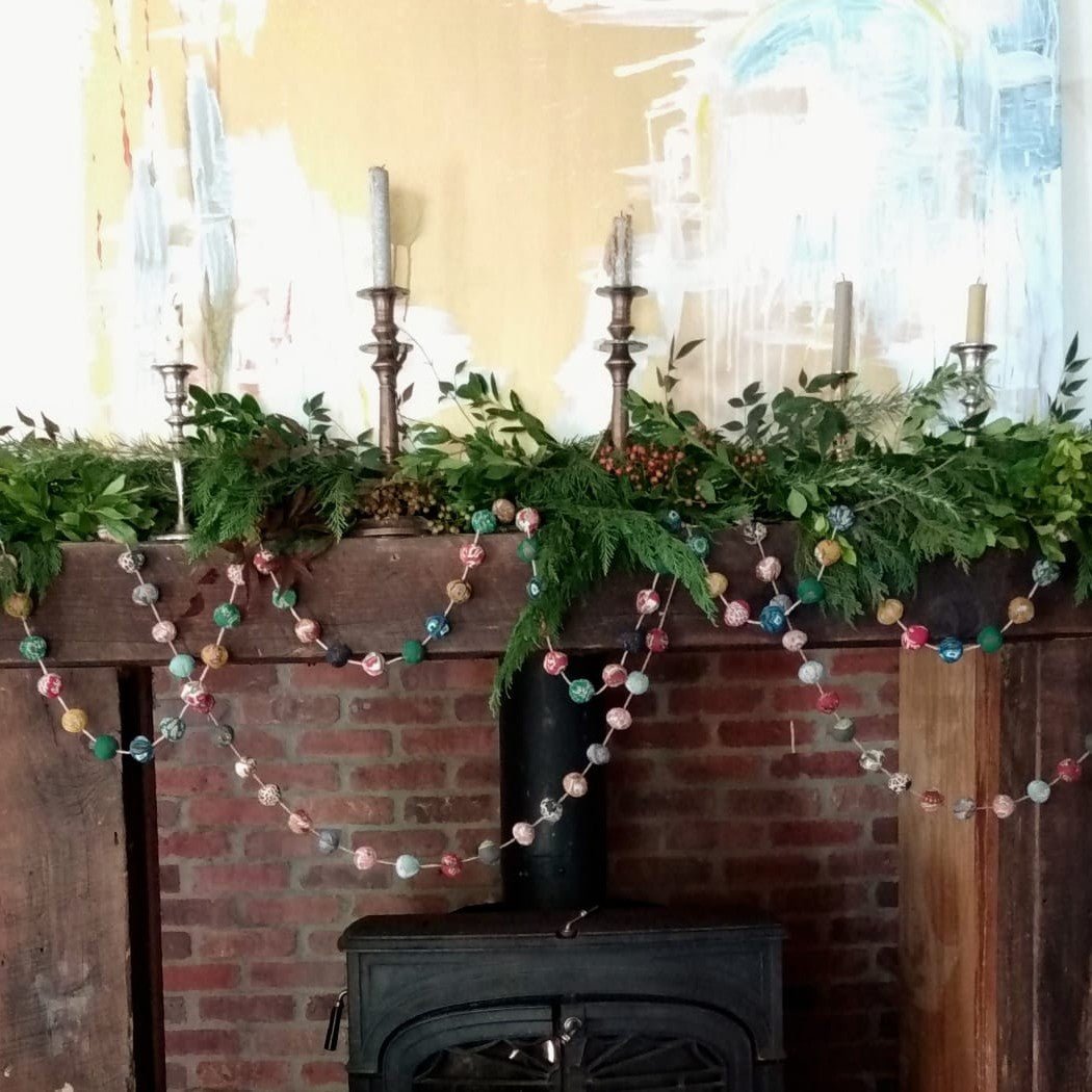 Blockprint Ball Garland