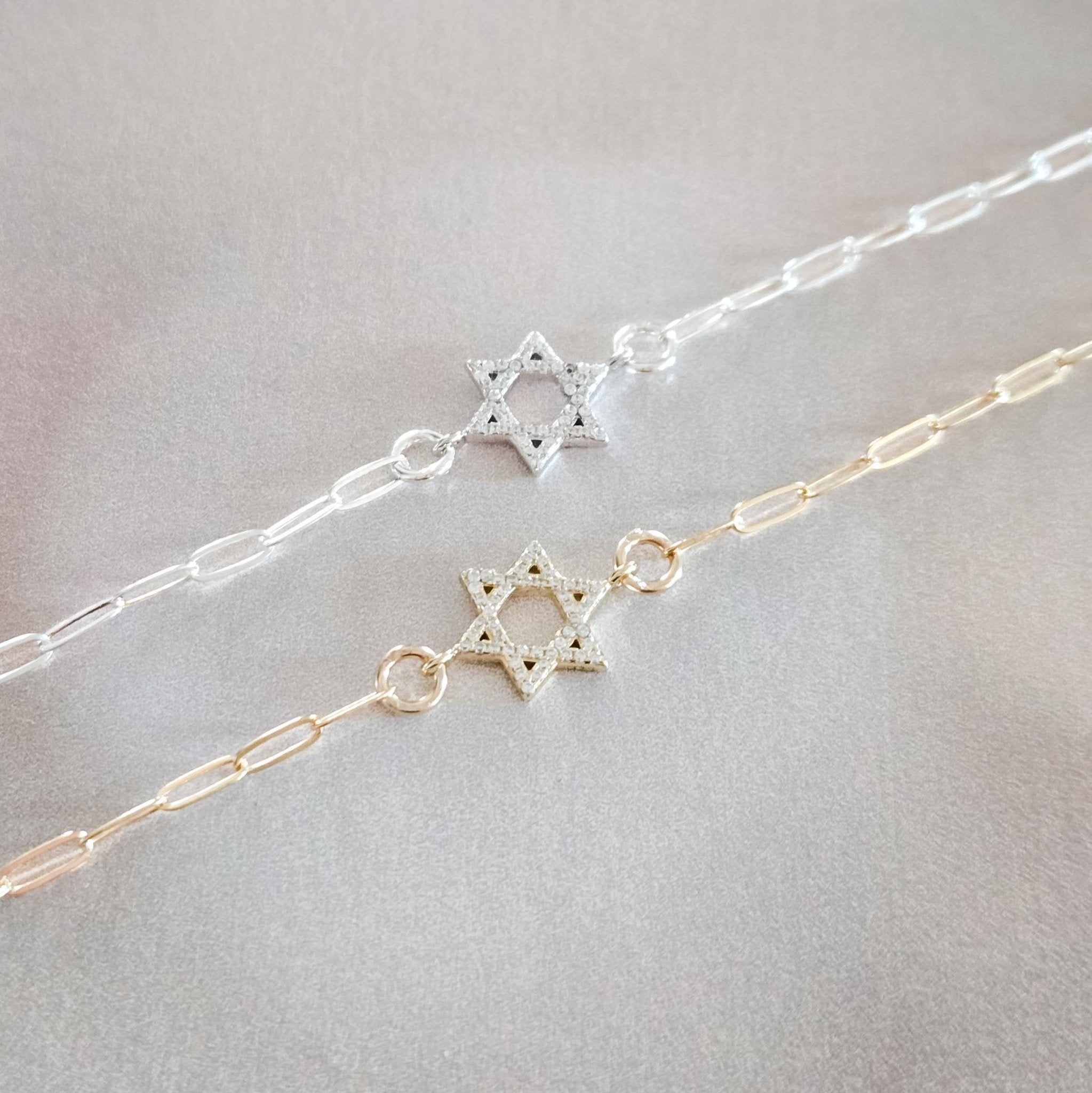 Crystal Personalized Magen David Bracelet