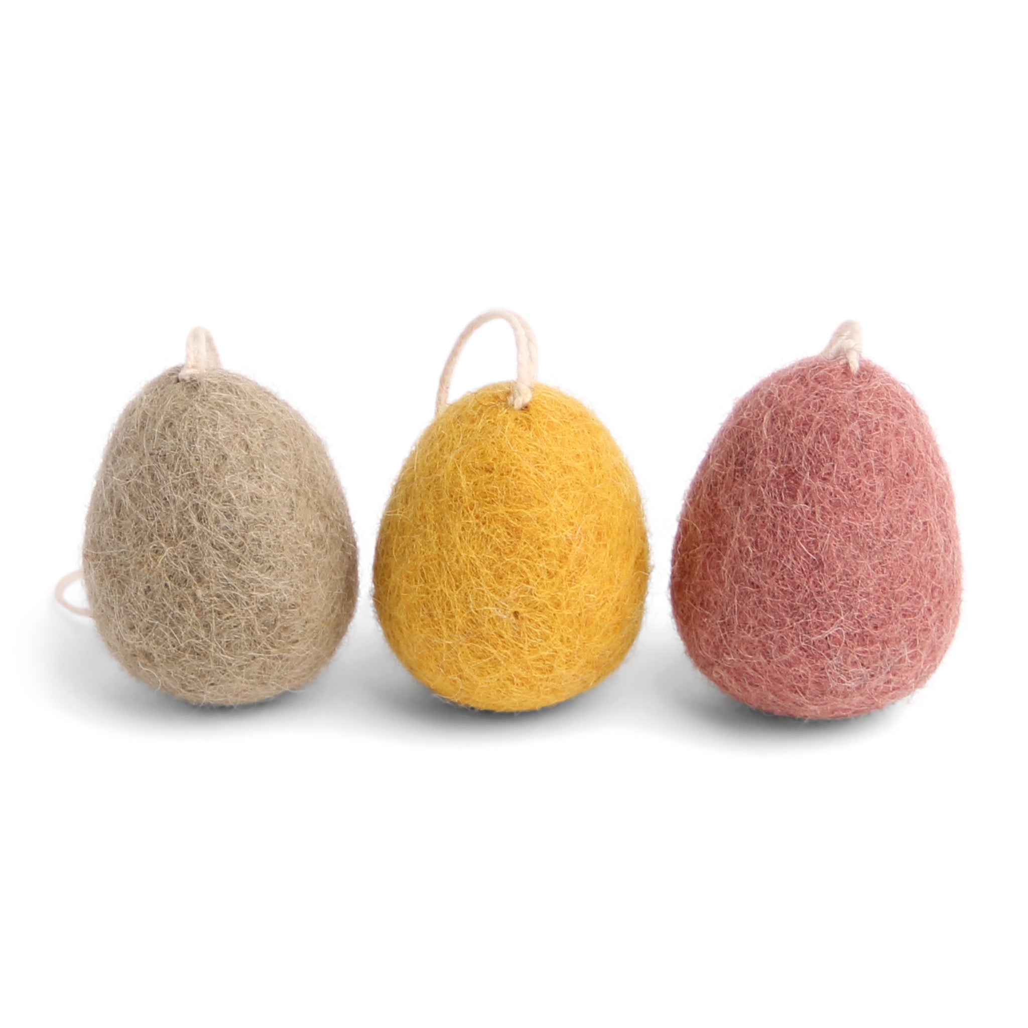 Easter Eggs - Soft Russet Tones (Set of 3 Regular - Sized) - Hanging Decorations