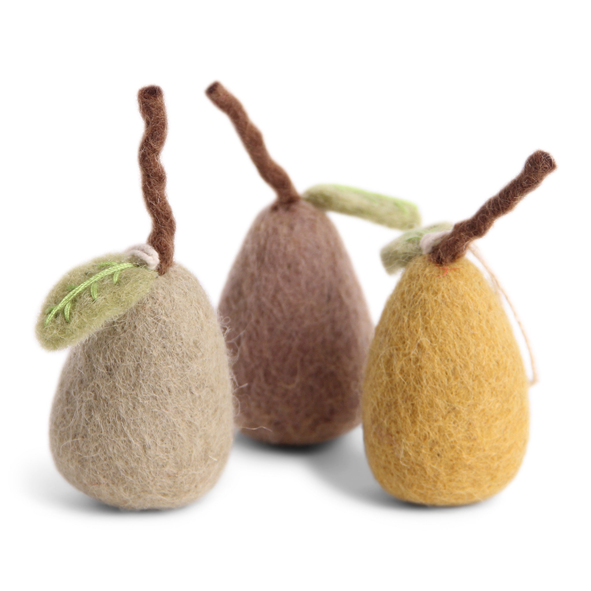 Festive Pears - Pastel (Set of 3) - Hanging Decorations