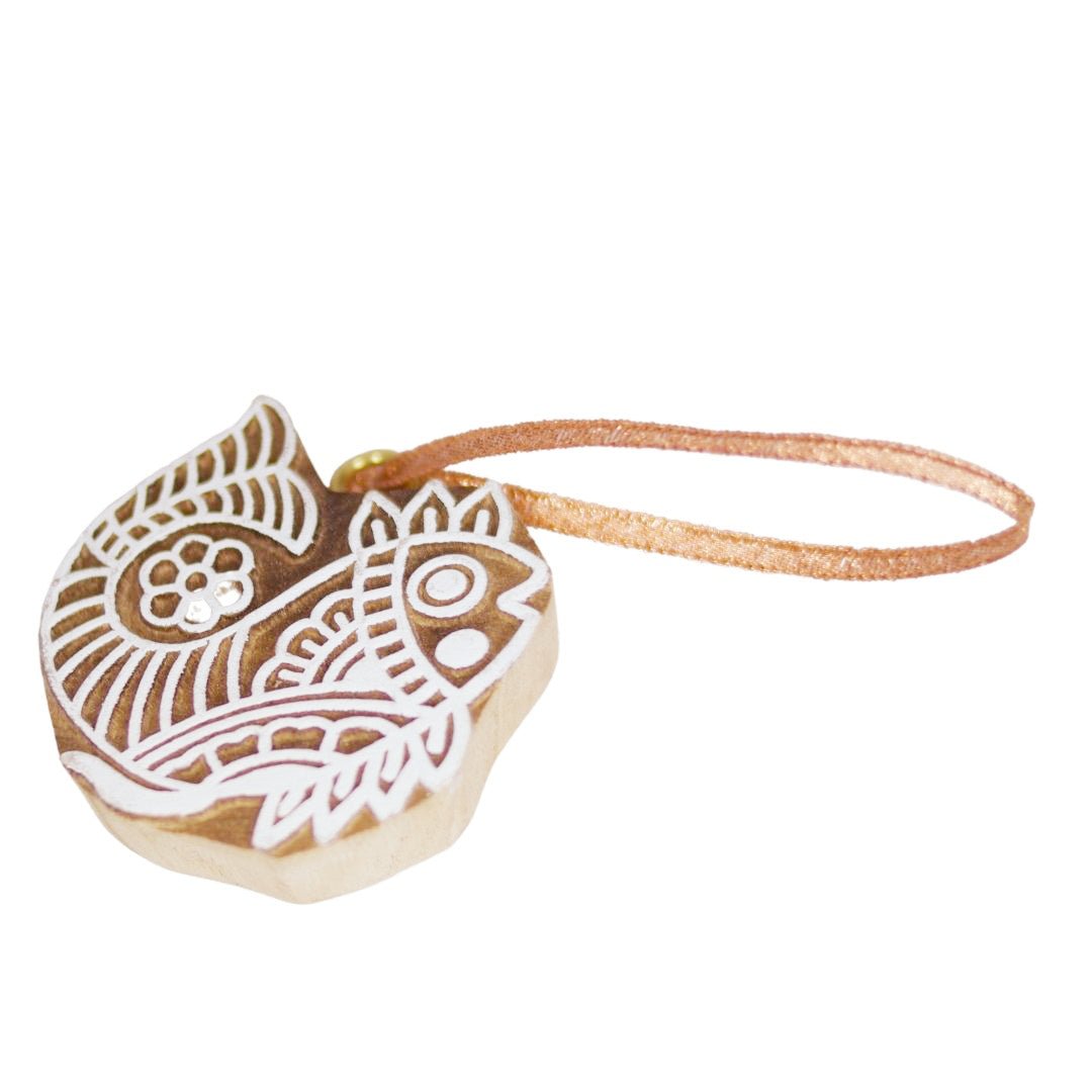 Fish Wooden Block Ornament