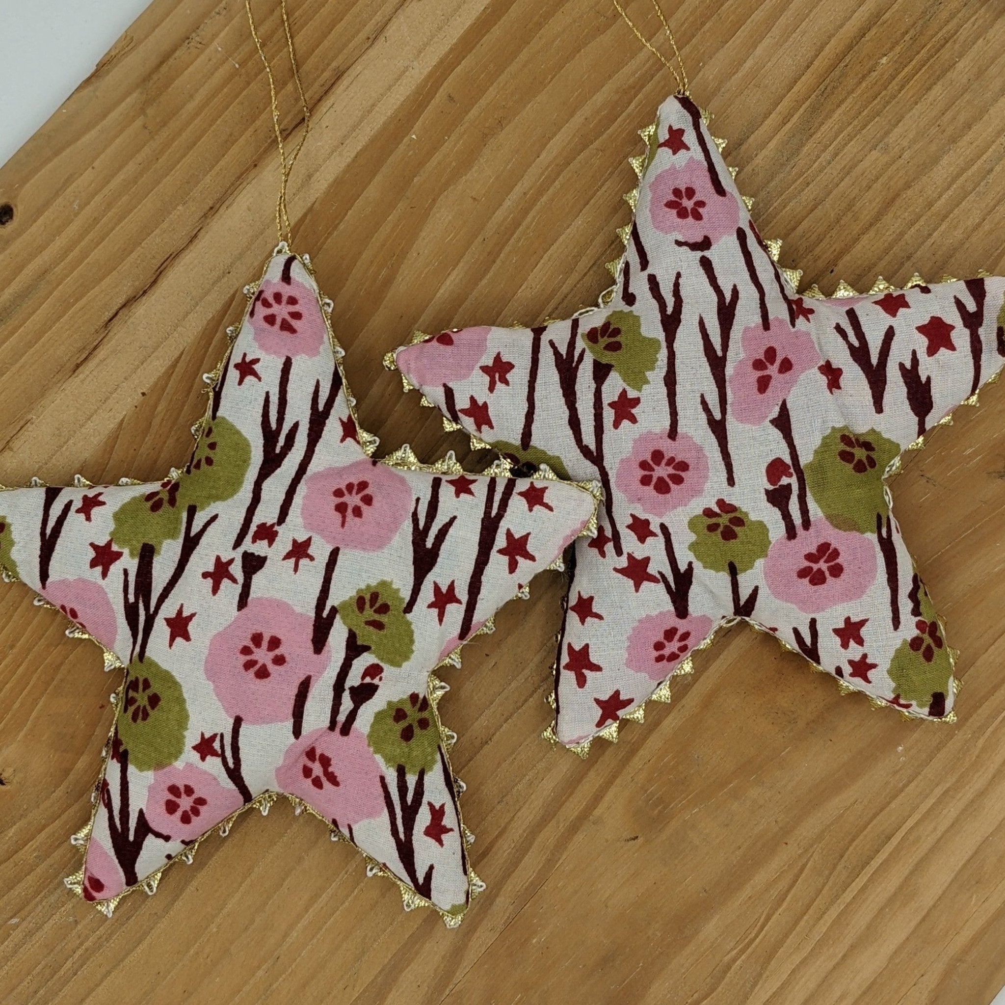 Gold Trimmed Star Ornaments