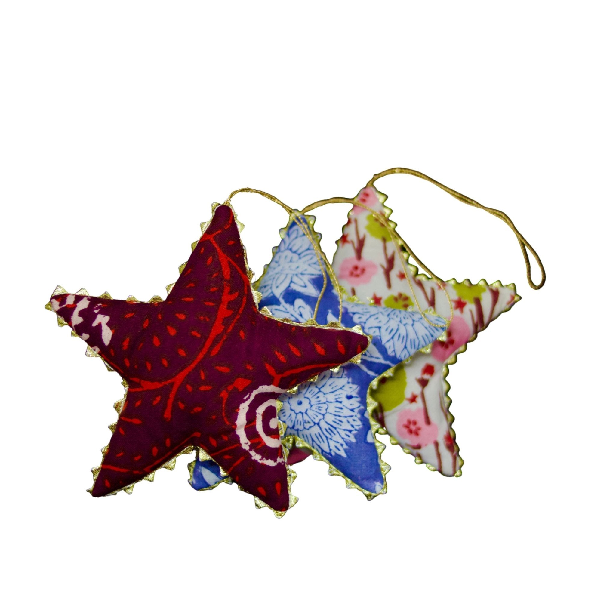 Gold Trimmed Star Ornaments