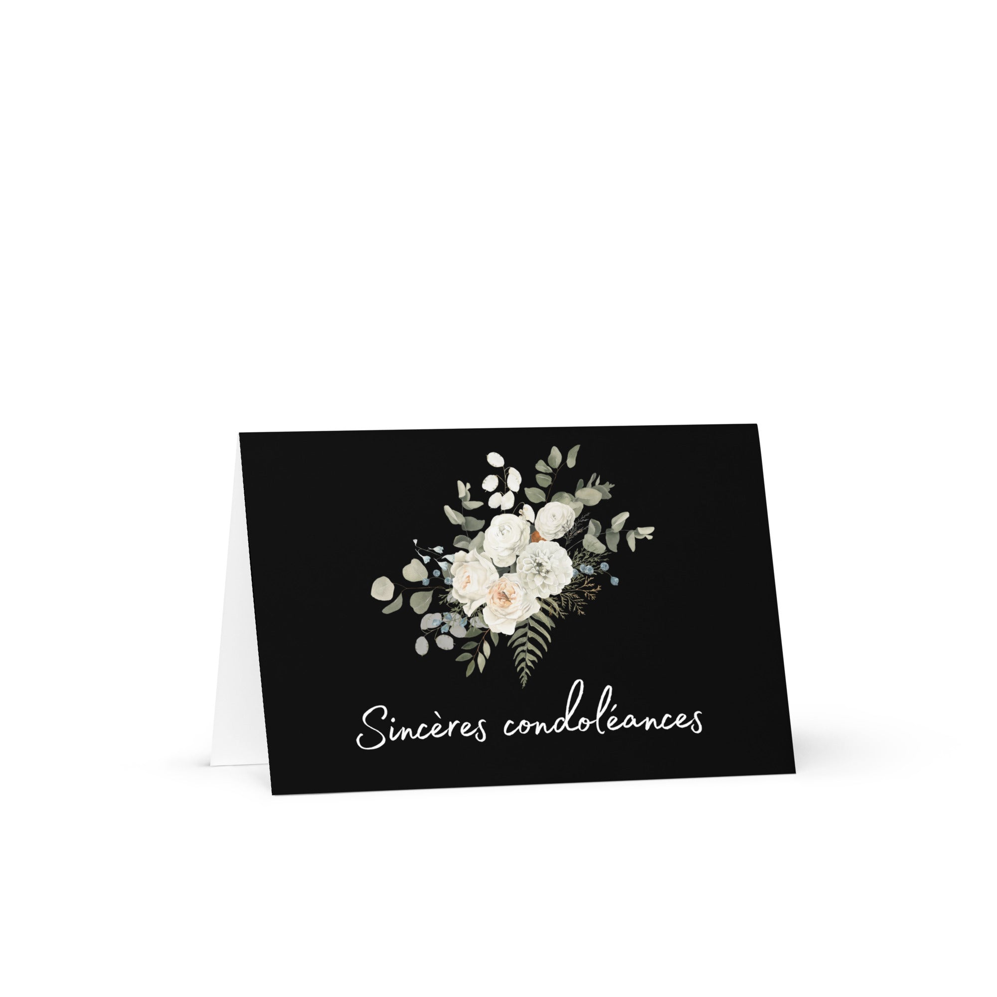 Sincères condoléances French sympathy Greeting card - La Vie Bien - Card for loss of family - Card for loss of friend