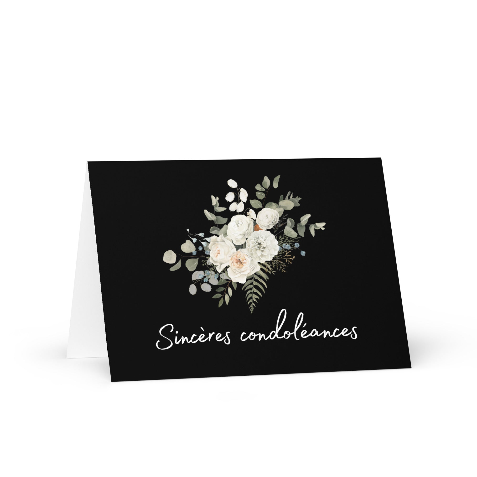 Sincères condoléances French sympathy Greeting card - La Vie Bien - Card for loss of family - Card for loss of friend