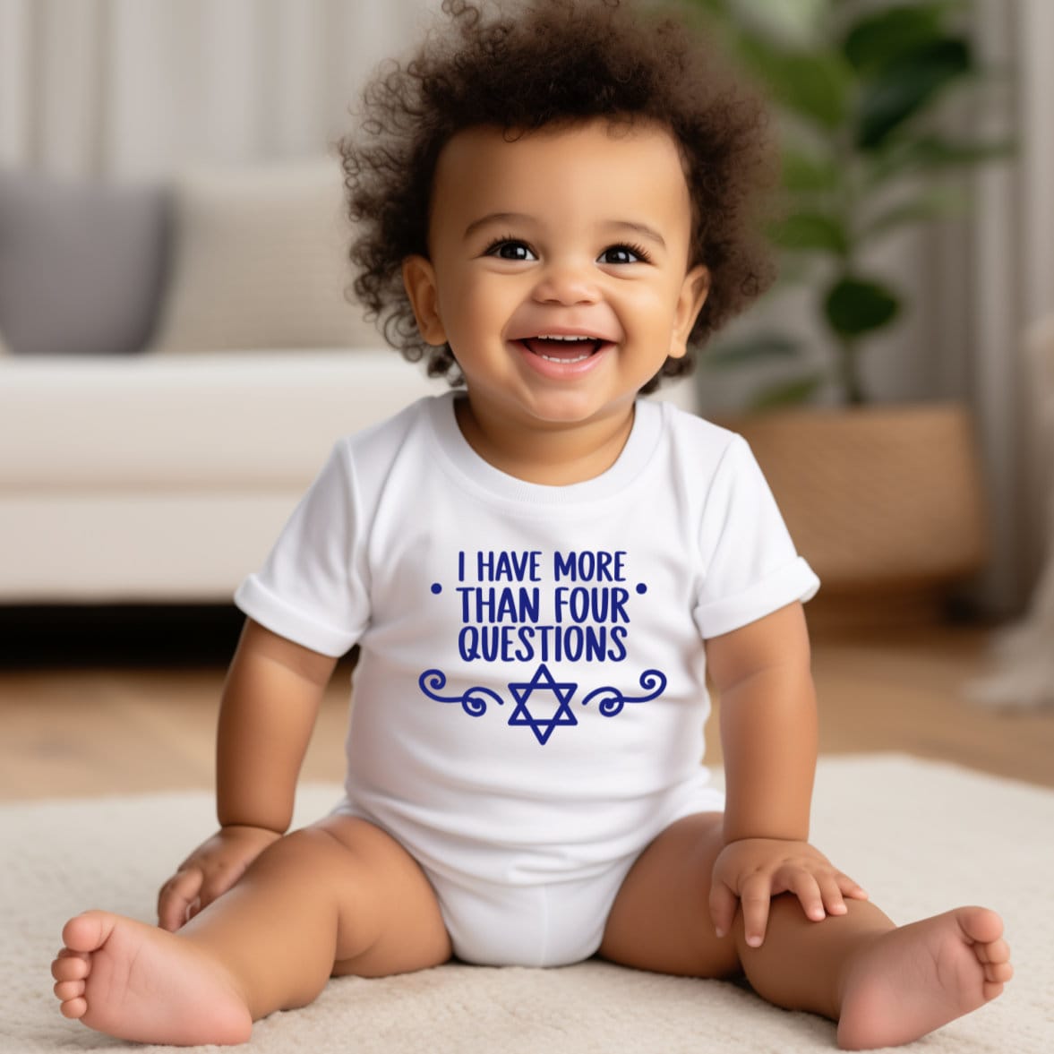 More Than Four Questions Passover Baby Bodysuit