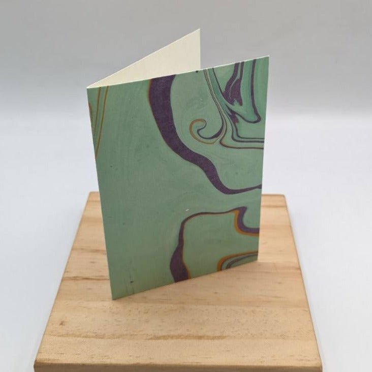 Orchid Marbled Greeting Card