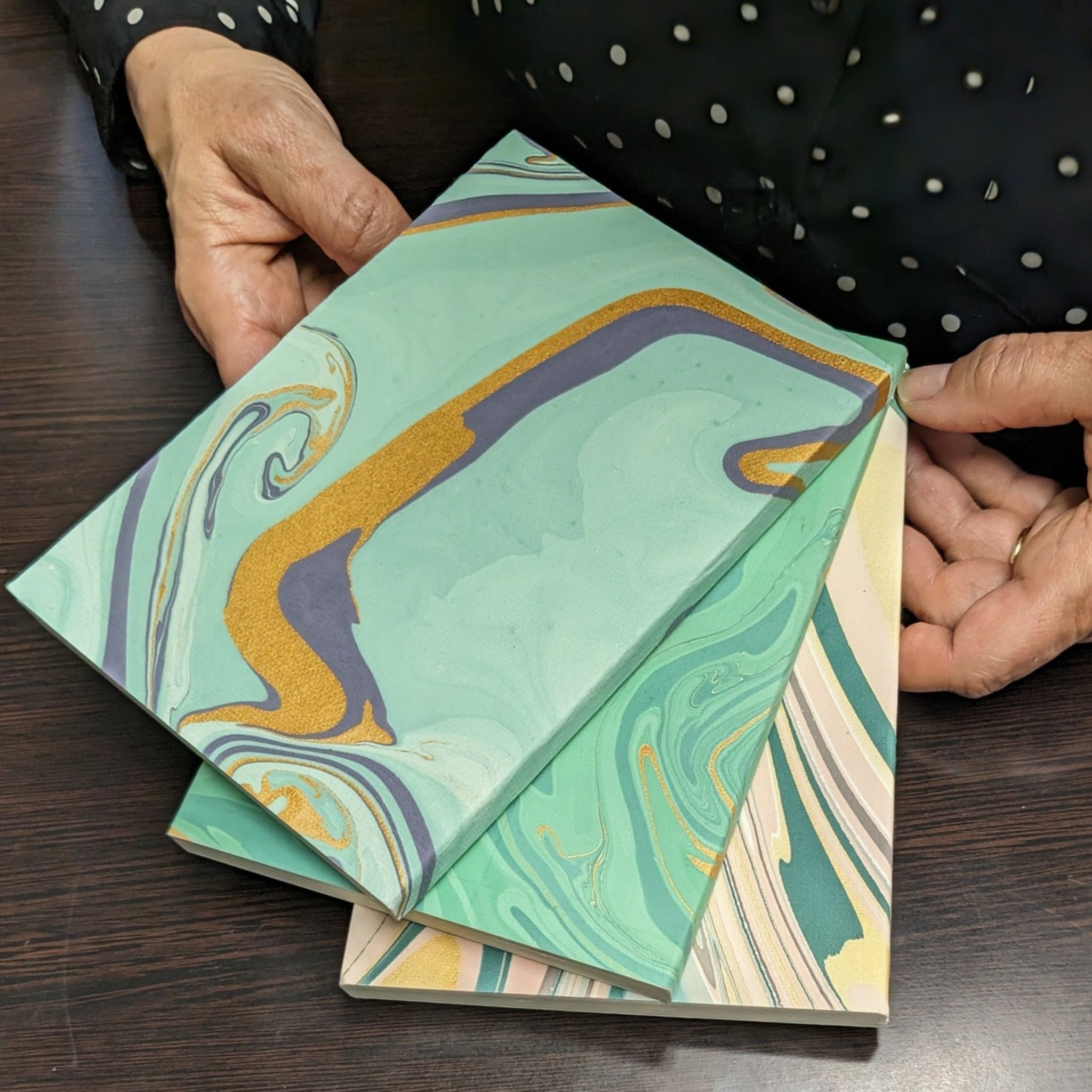 Orchid Marbled Paper Journal