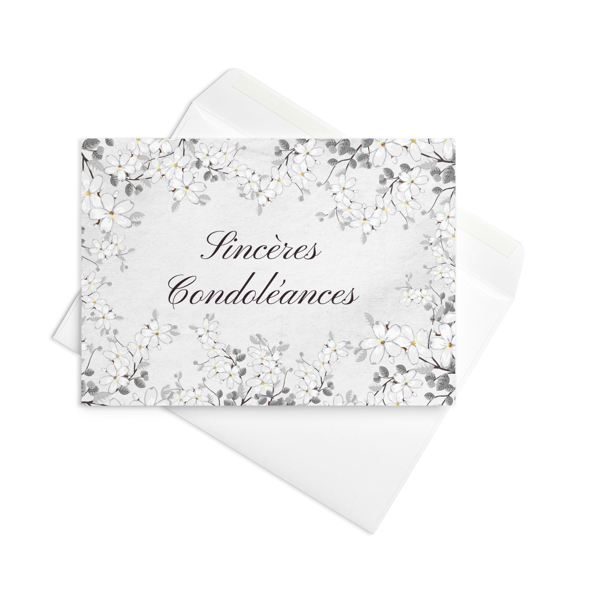 Sincères condoléances sympathy card