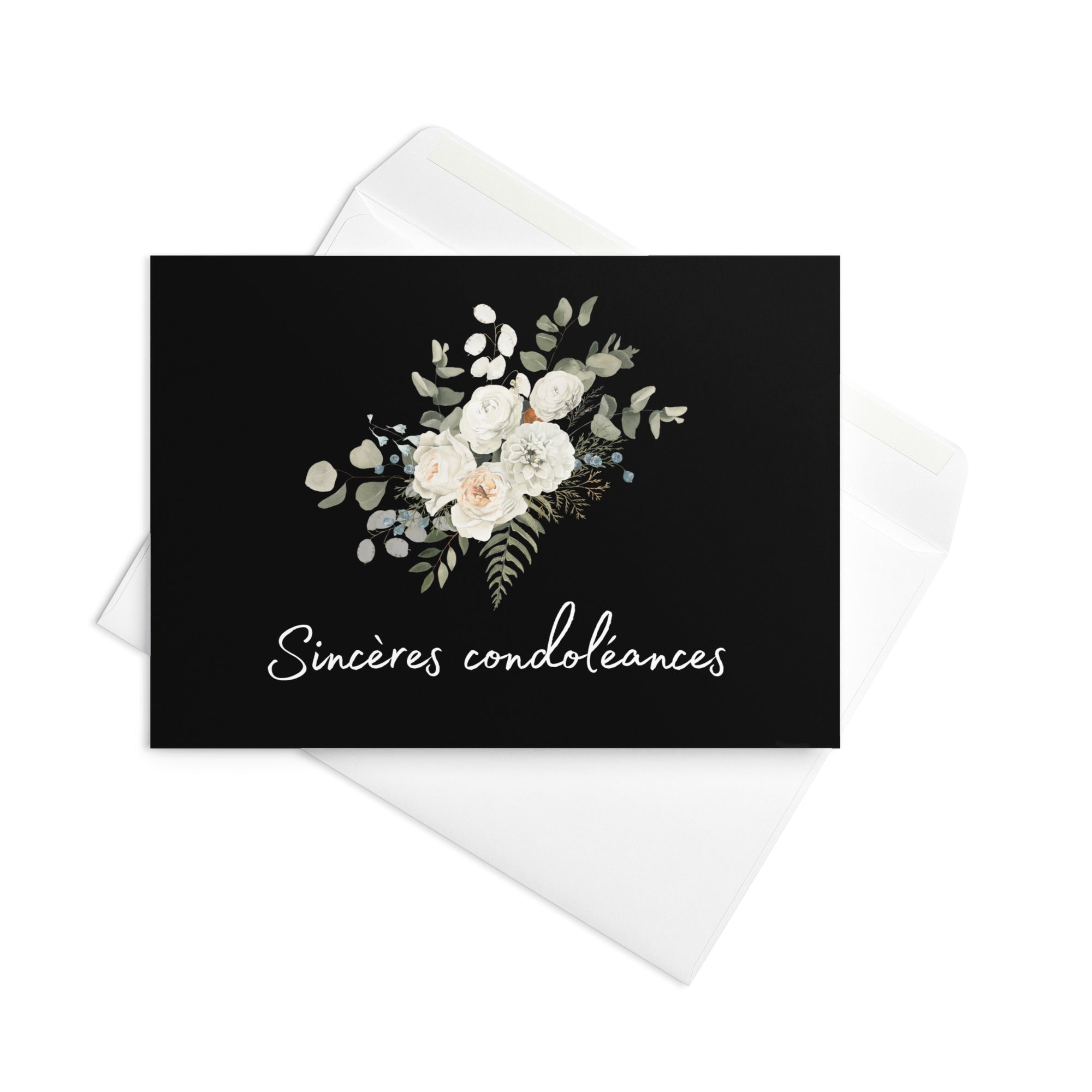 Sincères condoléances French sympathy Greeting card - La Vie Bien - Card for loss of family - Card for loss of friend