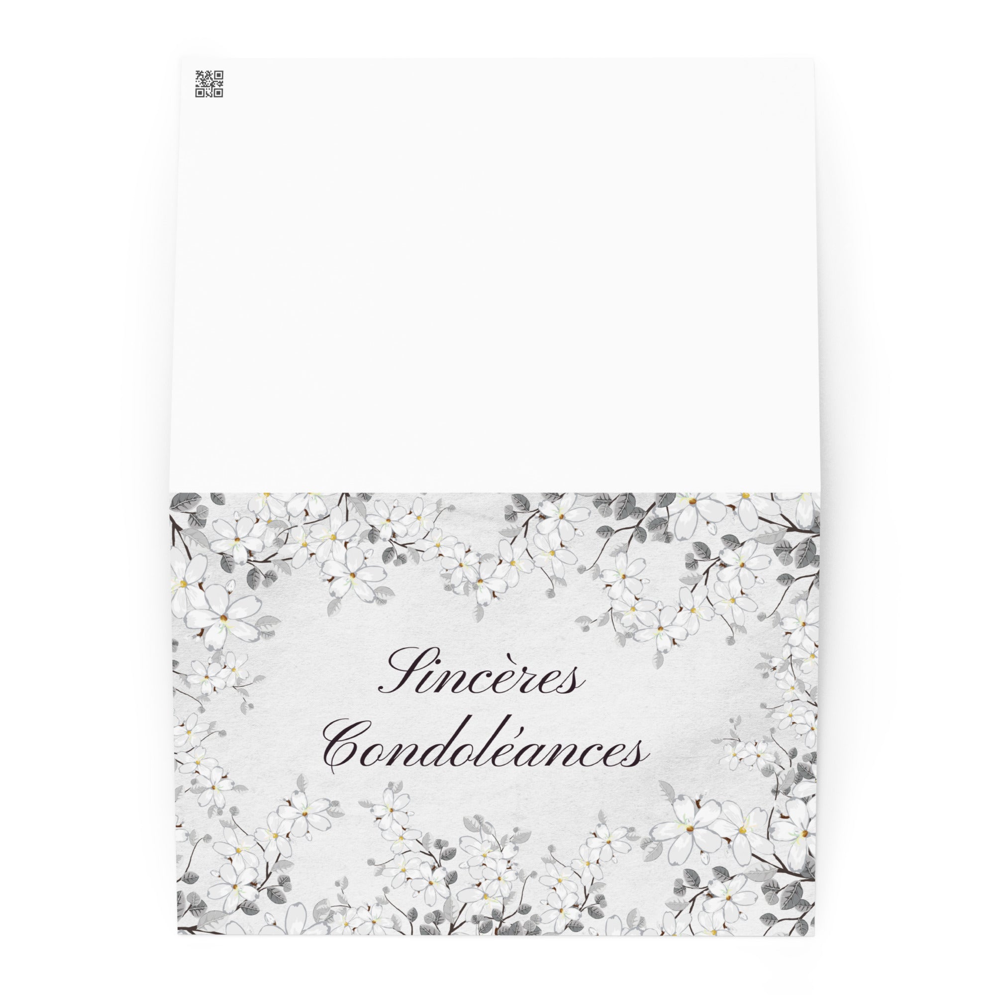 Sincères condoléances sympathy card