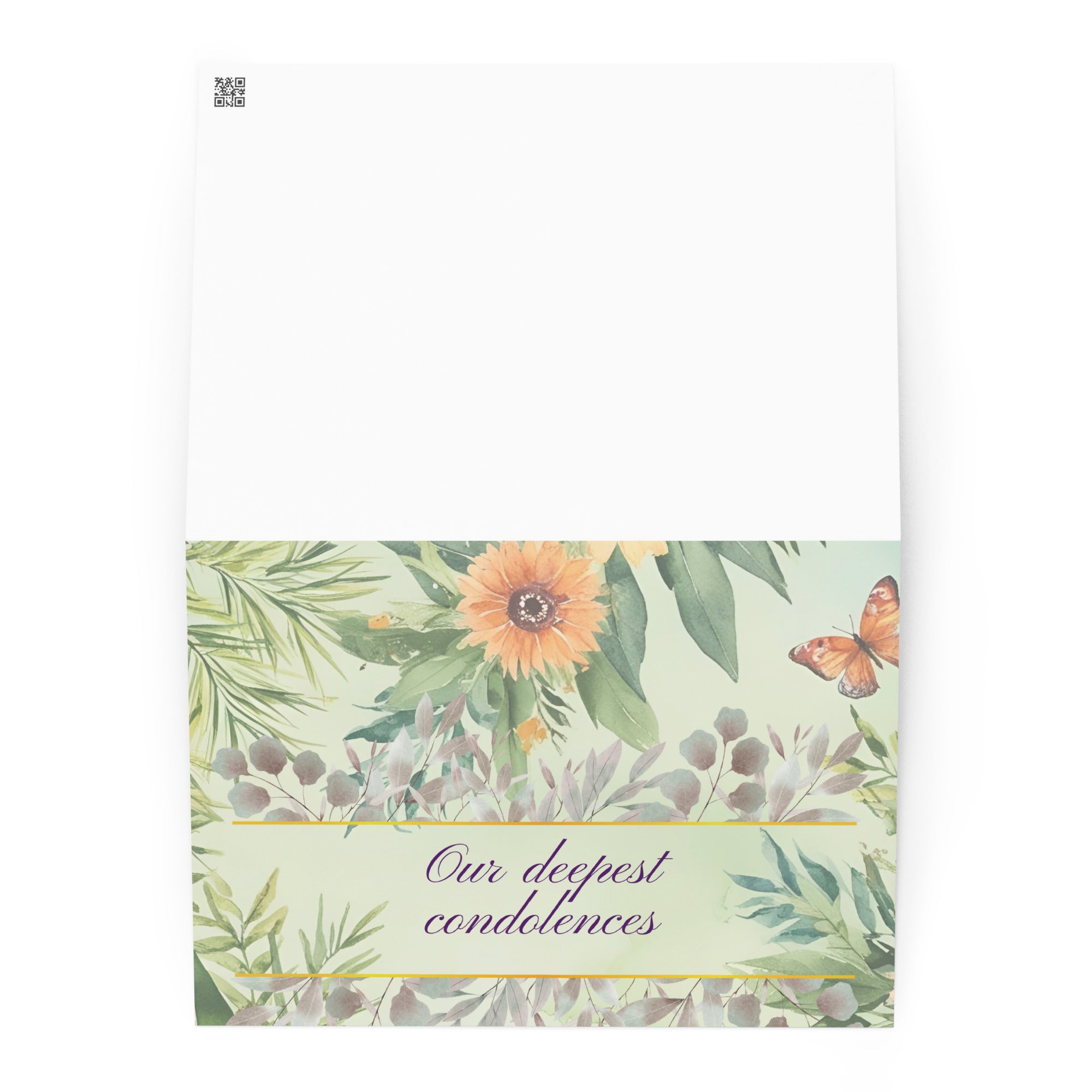 Our deepest condolences Greeting card