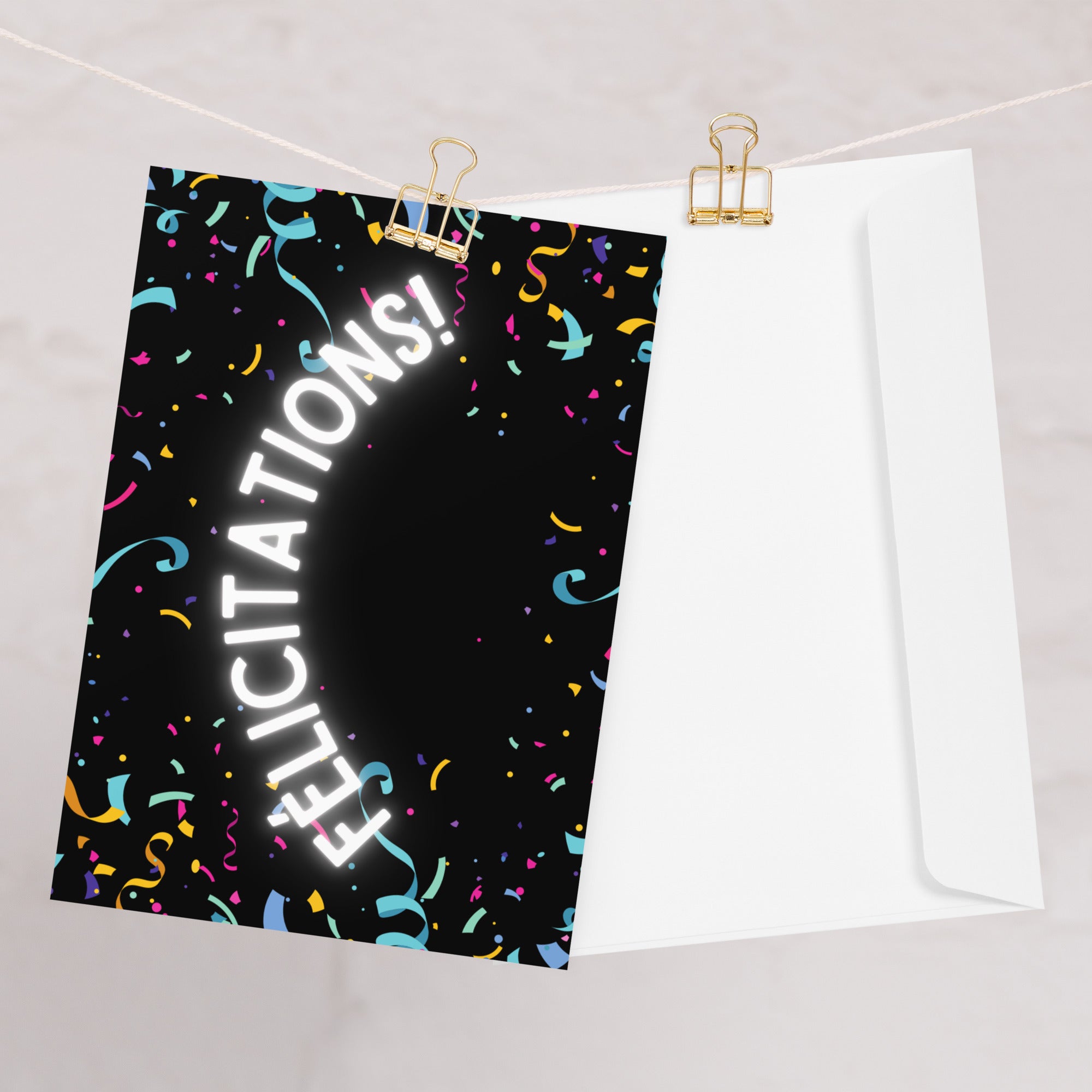 Félicitations confetti Greeting card