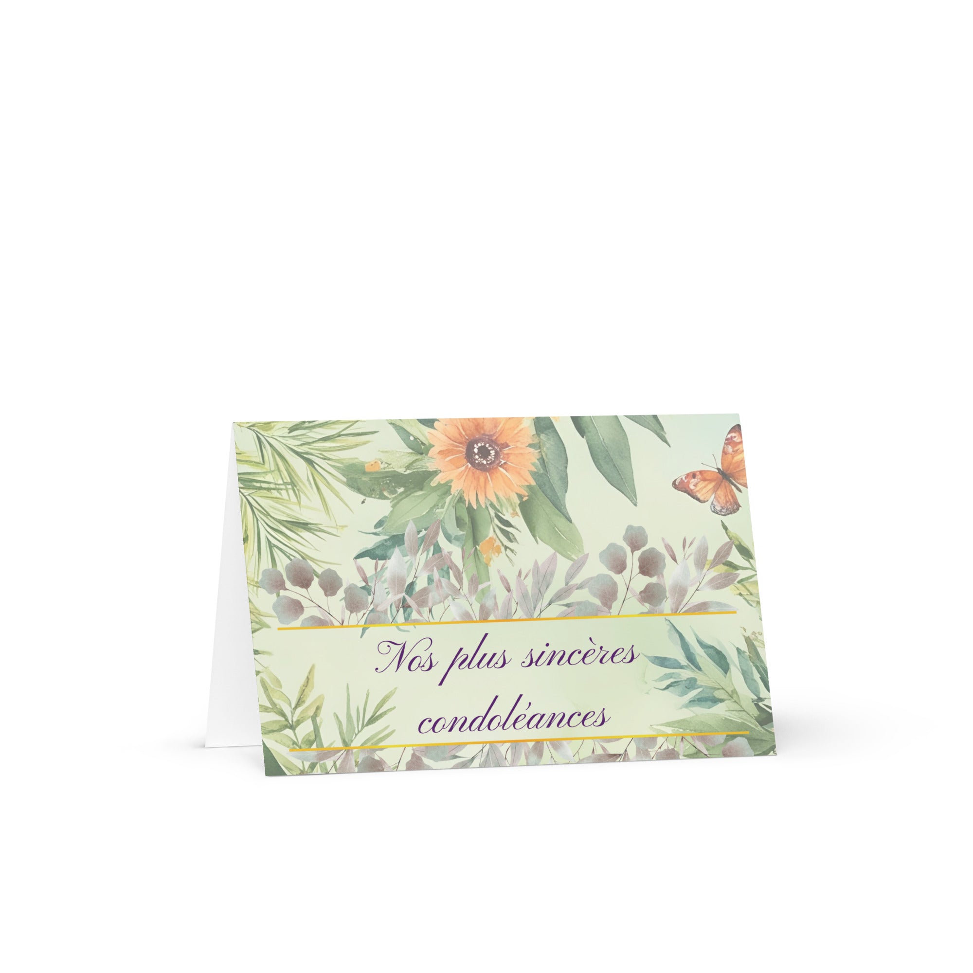 Nos plus sincères condoléances sympathy card