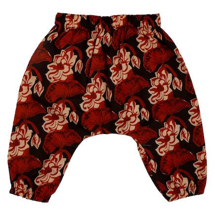 Rust Floral Harem Pants