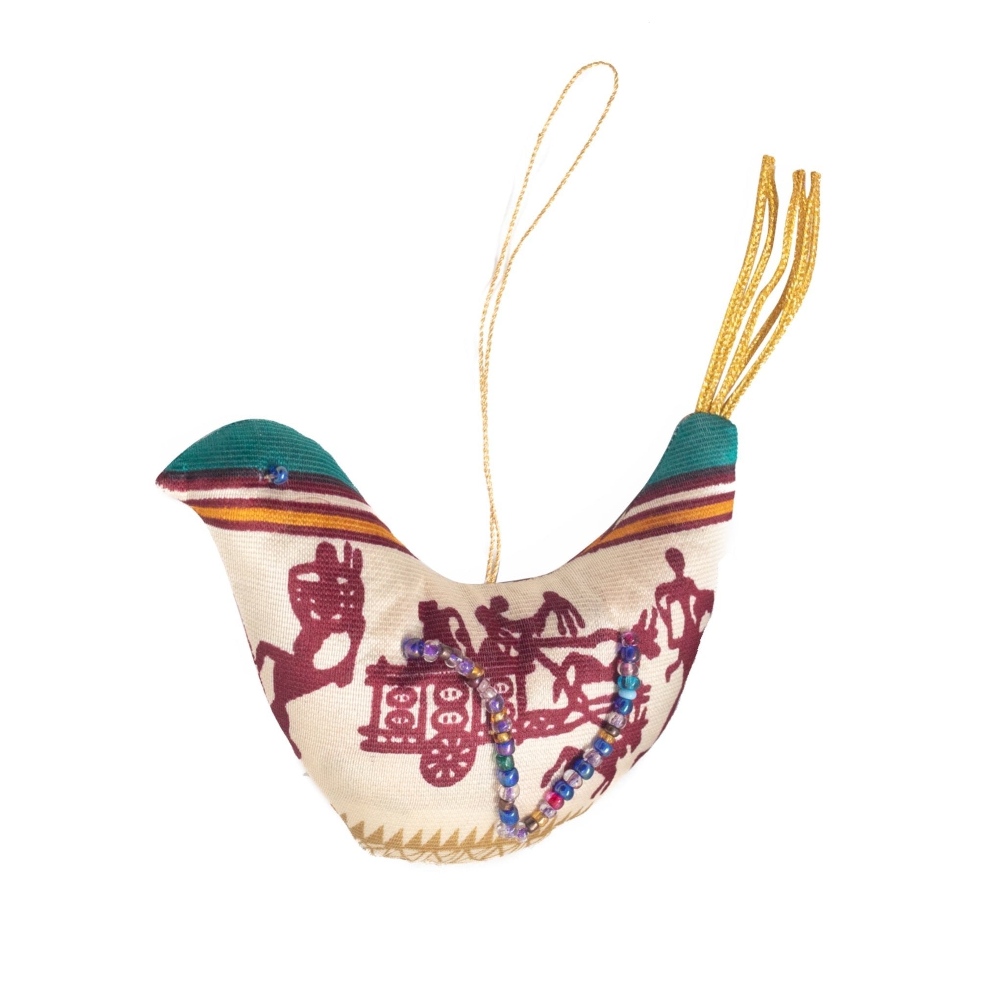 Upcycled Saree Bird Ornaments