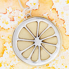 Lemon Slice Sterling & Brass Necklace