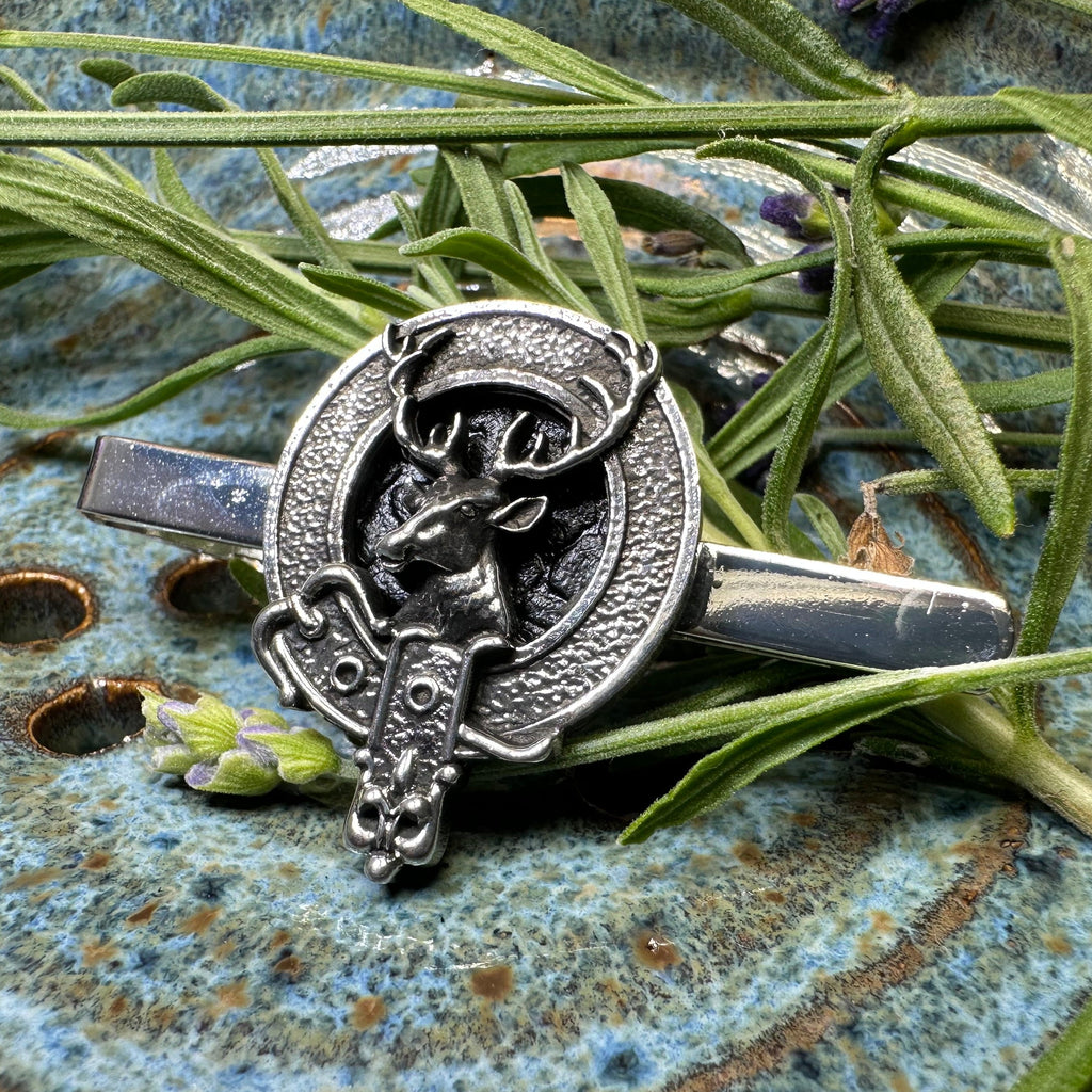 Highland Stag Pewter Tie Bar for Men - Handmade in Scotland
