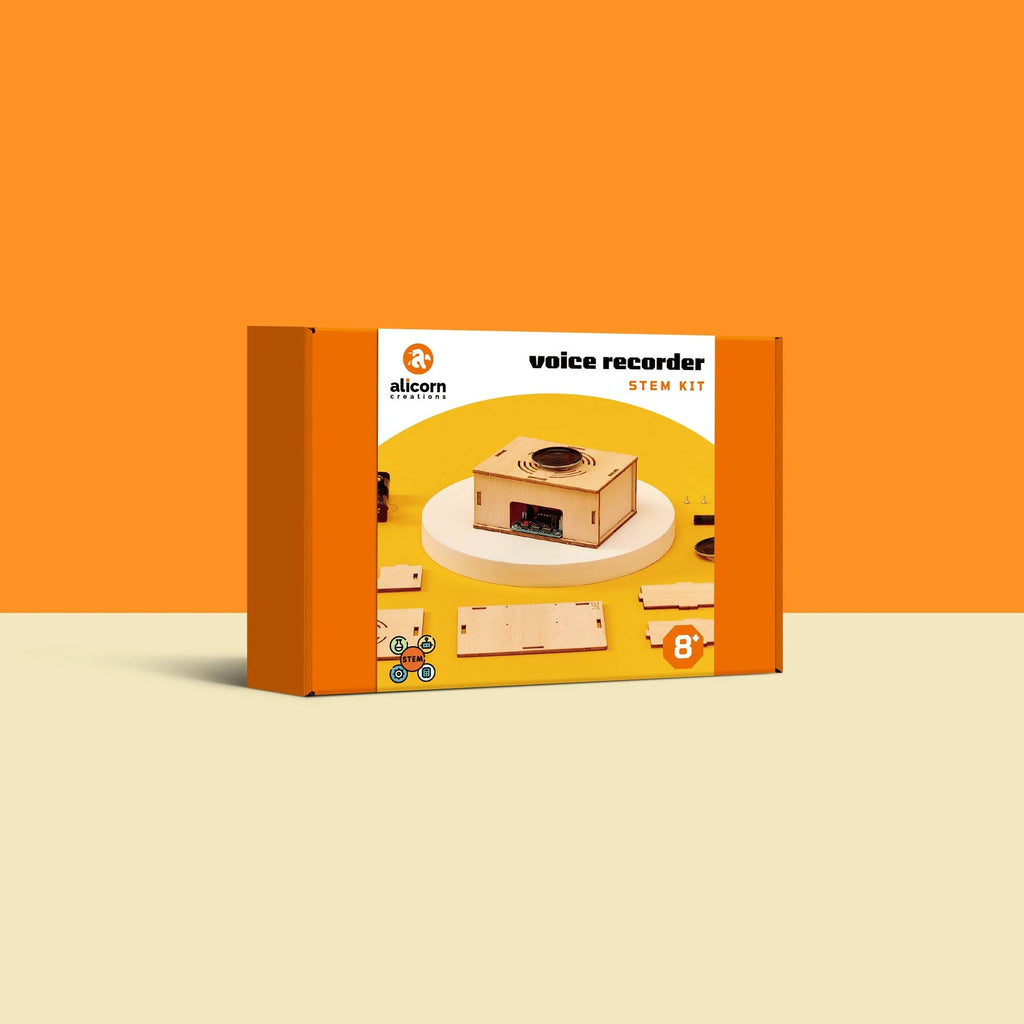 Voice Recorder DIY Kit, Educational STEM Toy by Kitsville