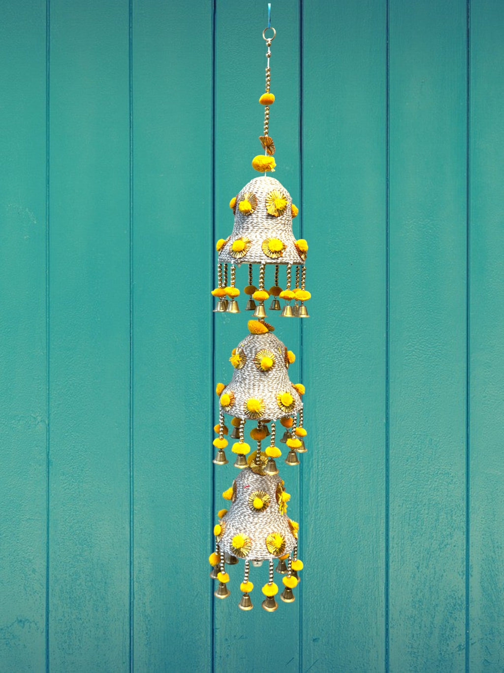 Jute Lari with Bell Shape & PomPom