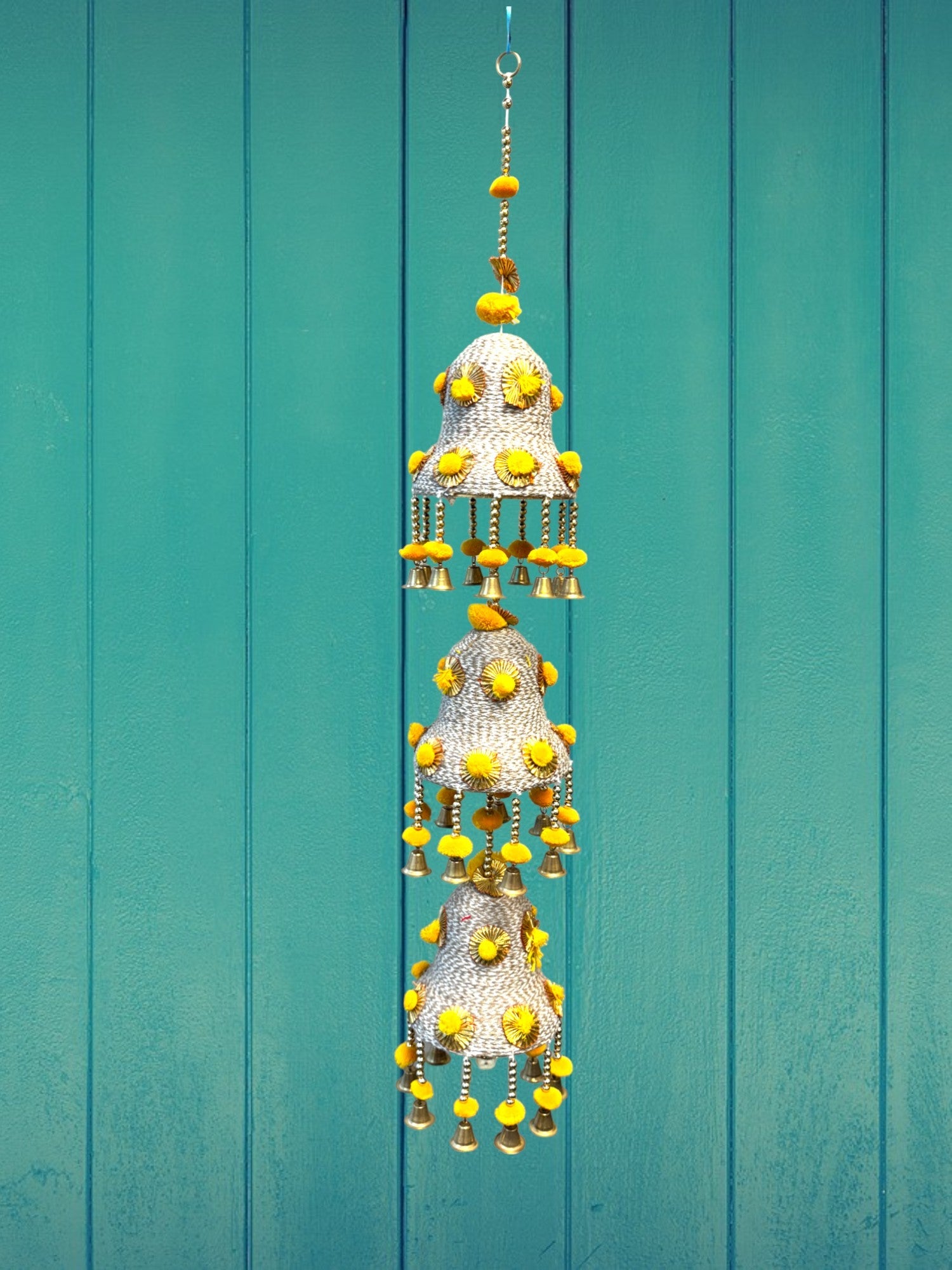 Jute Lari with Bell Shape & PomPom