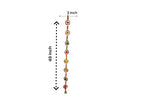 2 Feet Long Multicolor Gota Ring Hanging with bell Ornament, Set of 5