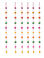 60" Long Pom Pom Strings, Set of 6