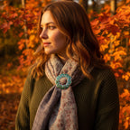 Enamel Green Celtic Knot Scarf Ring