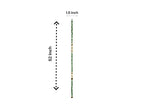 52" Long Pompom & Real Mirror Lari, Set of 5