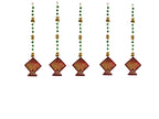 26" Long Gota Ball & Pearl Lari with Kite Tassels for Lohri or Makar Sankranti, Set of 5